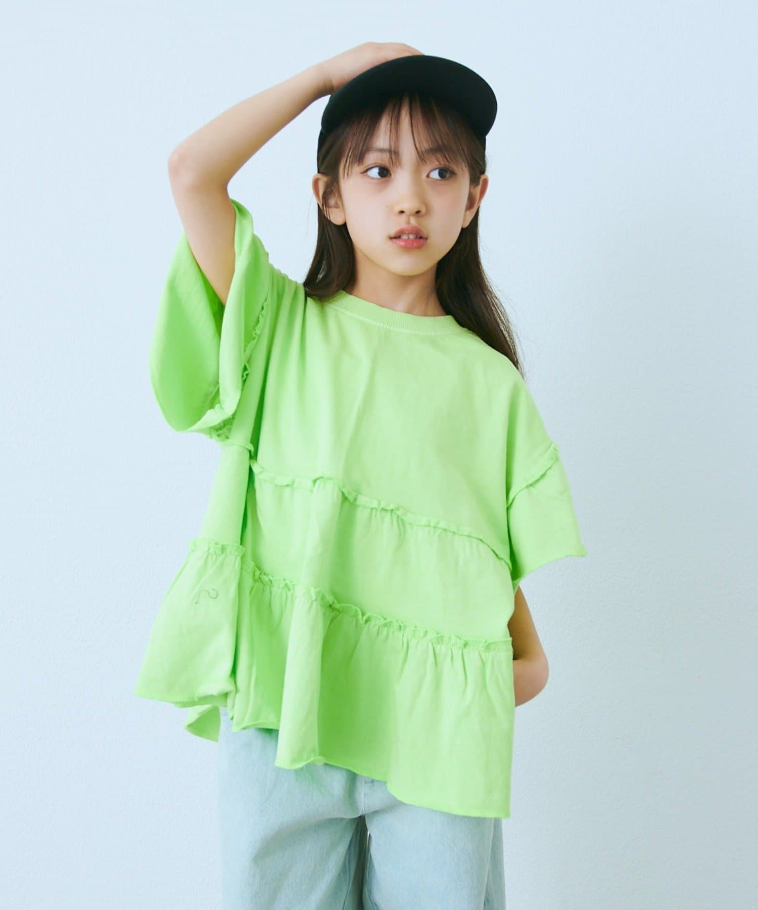 CIAOPANIC TYPY(チャオパニックティピー) 【KIDS】ピグメントティアードフリル半袖TEE