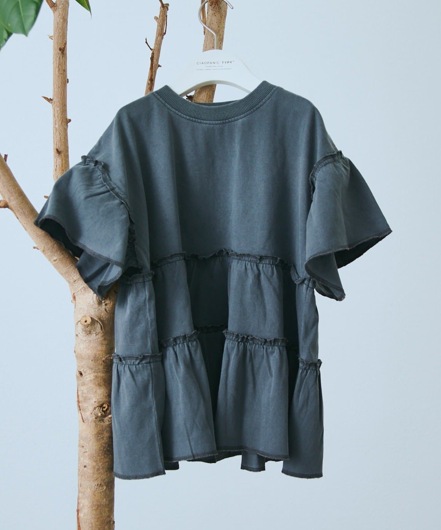 CIAOPANIC TYPY(チャオパニックティピー) 【KIDS】ピグメントティアードフリル半袖TEE