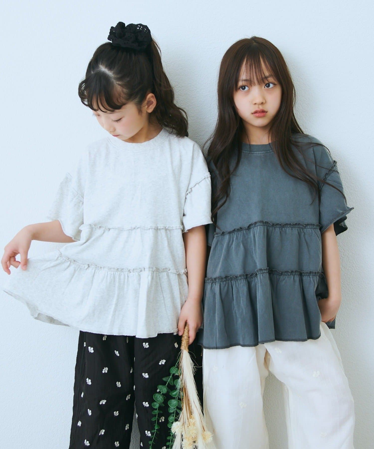 CIAOPANIC TYPY(チャオパニックティピー) 【KIDS】ピグメントティアードフリル半袖TEE