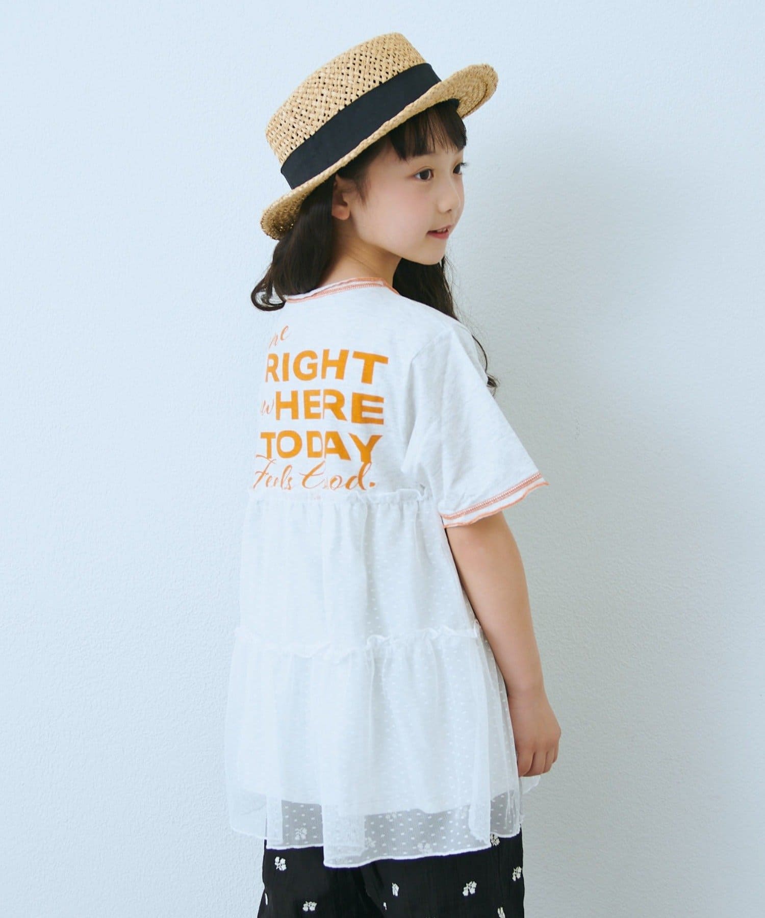 CIAOPANIC TYPY(チャオパニックティピー) 【KIDS】ドットチュールドッキング配色ステッチワンピース