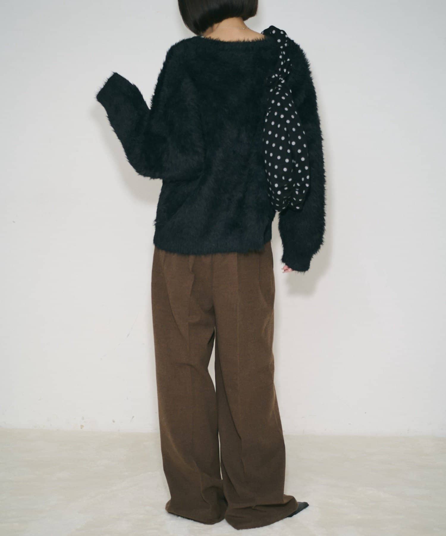 -goocy-(グーシー) フェザーニットオーバーカーディガン