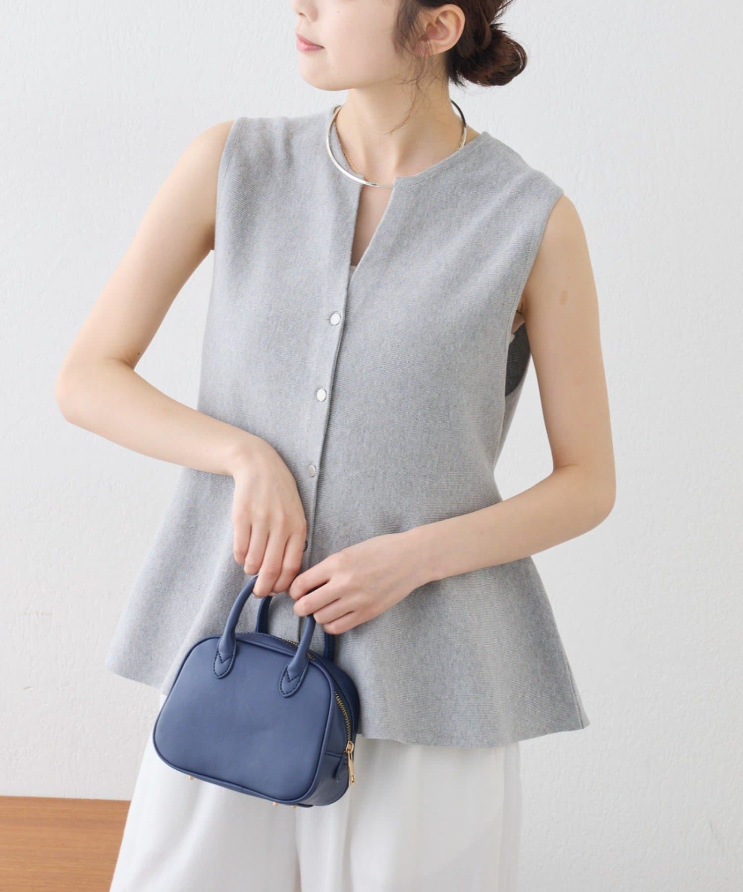 CIAOPANIC TYPY(チャオパニックティピー) 【ZOZO限定】多機能ペプラムニットベスト