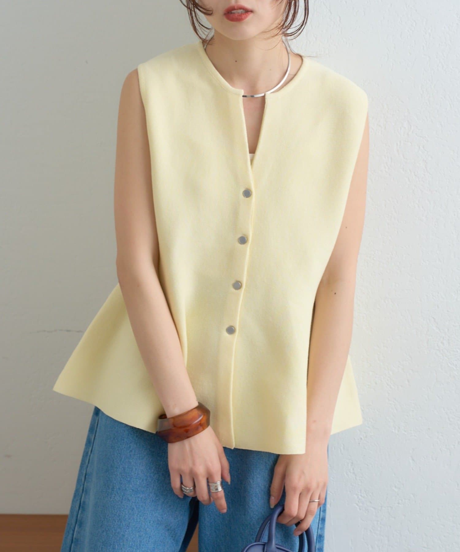 CIAOPANIC TYPY(チャオパニックティピー) 【ZOZO限定】多機能ペプラムニットベスト