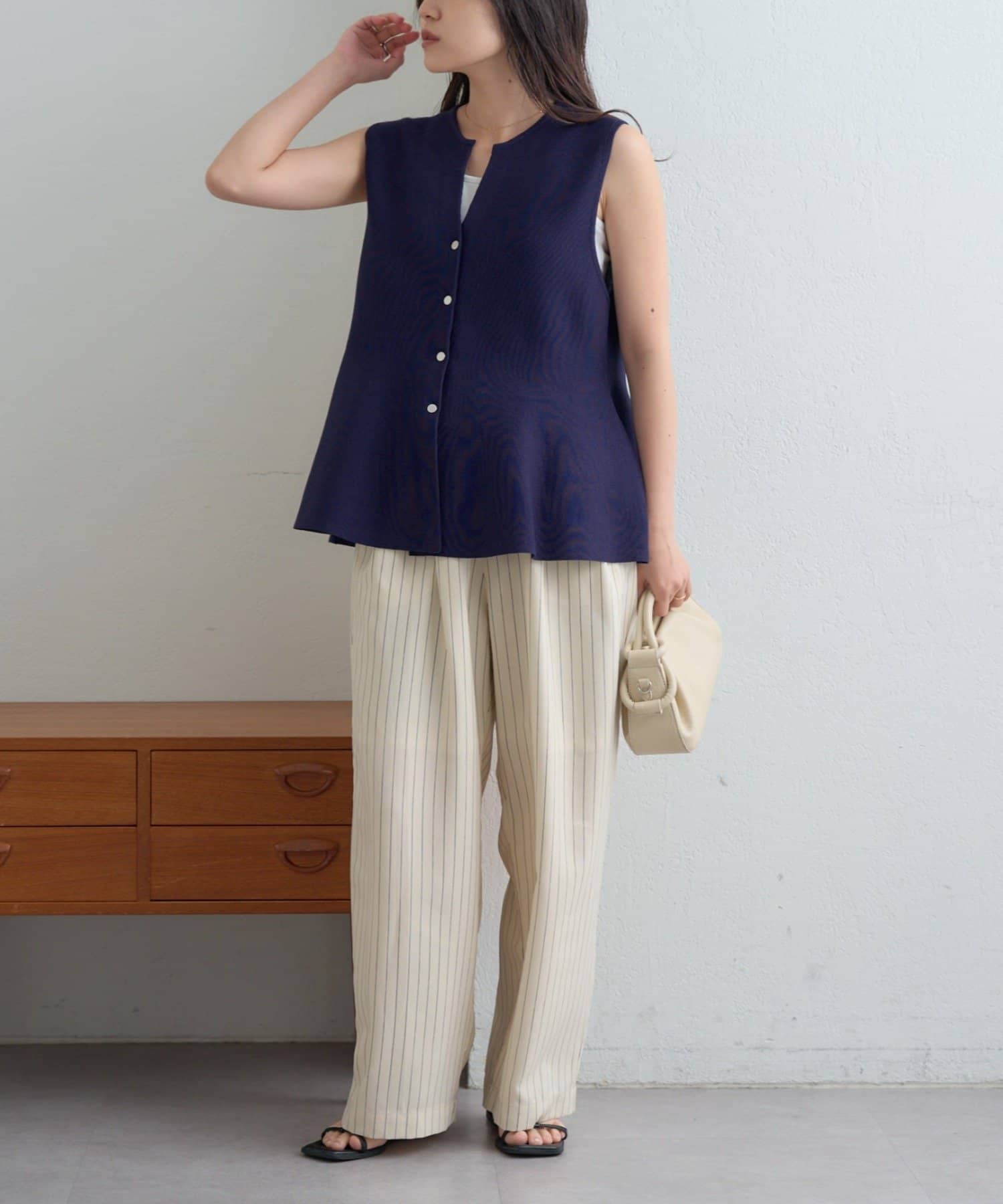 CIAOPANIC TYPY(チャオパニックティピー) 【ZOZO限定】多機能ペプラムニットベスト