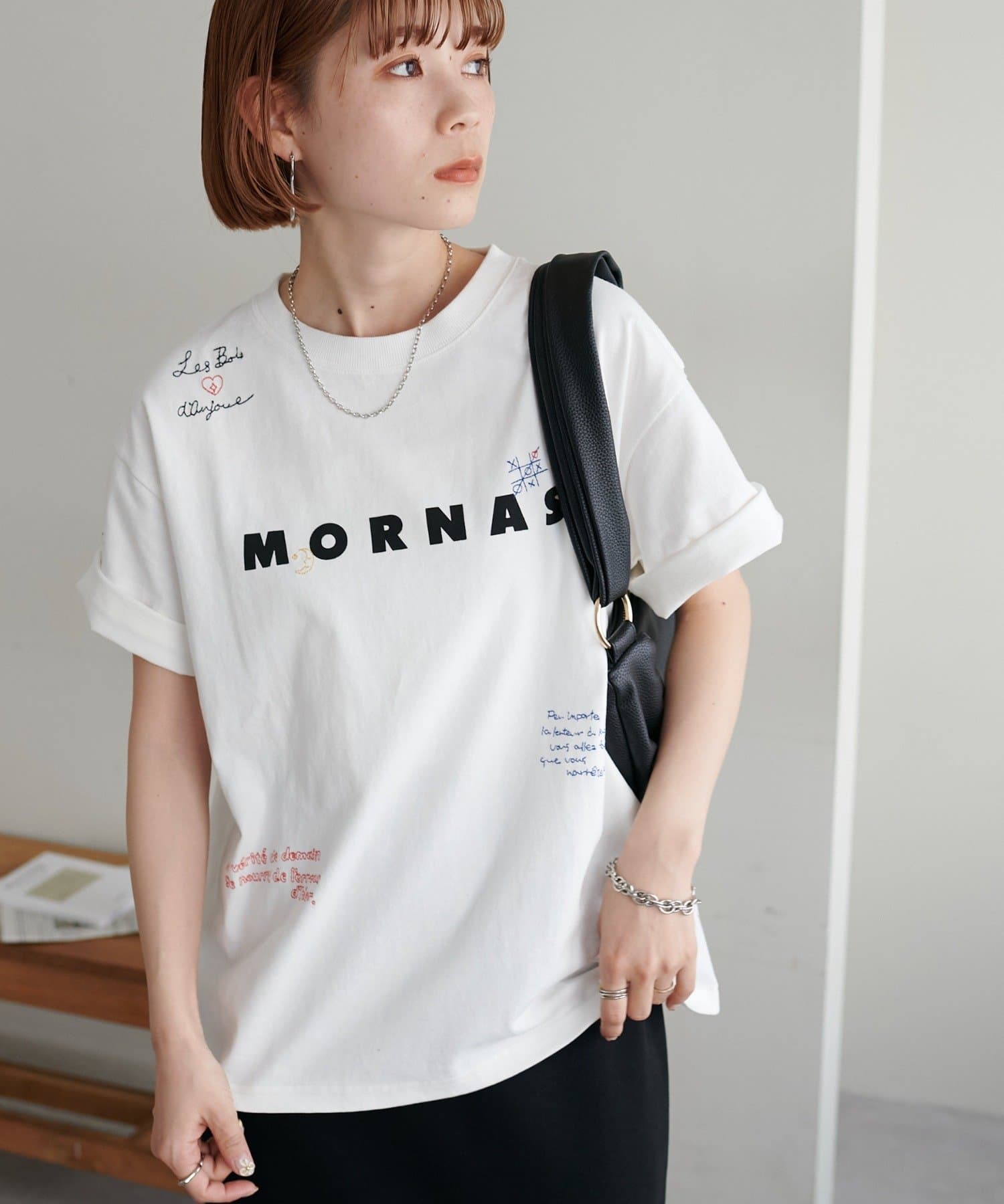 DISCOAT(ディスコート) 【WEB限定】総柄刺繍ロゴTシャツ《ユニセックス》