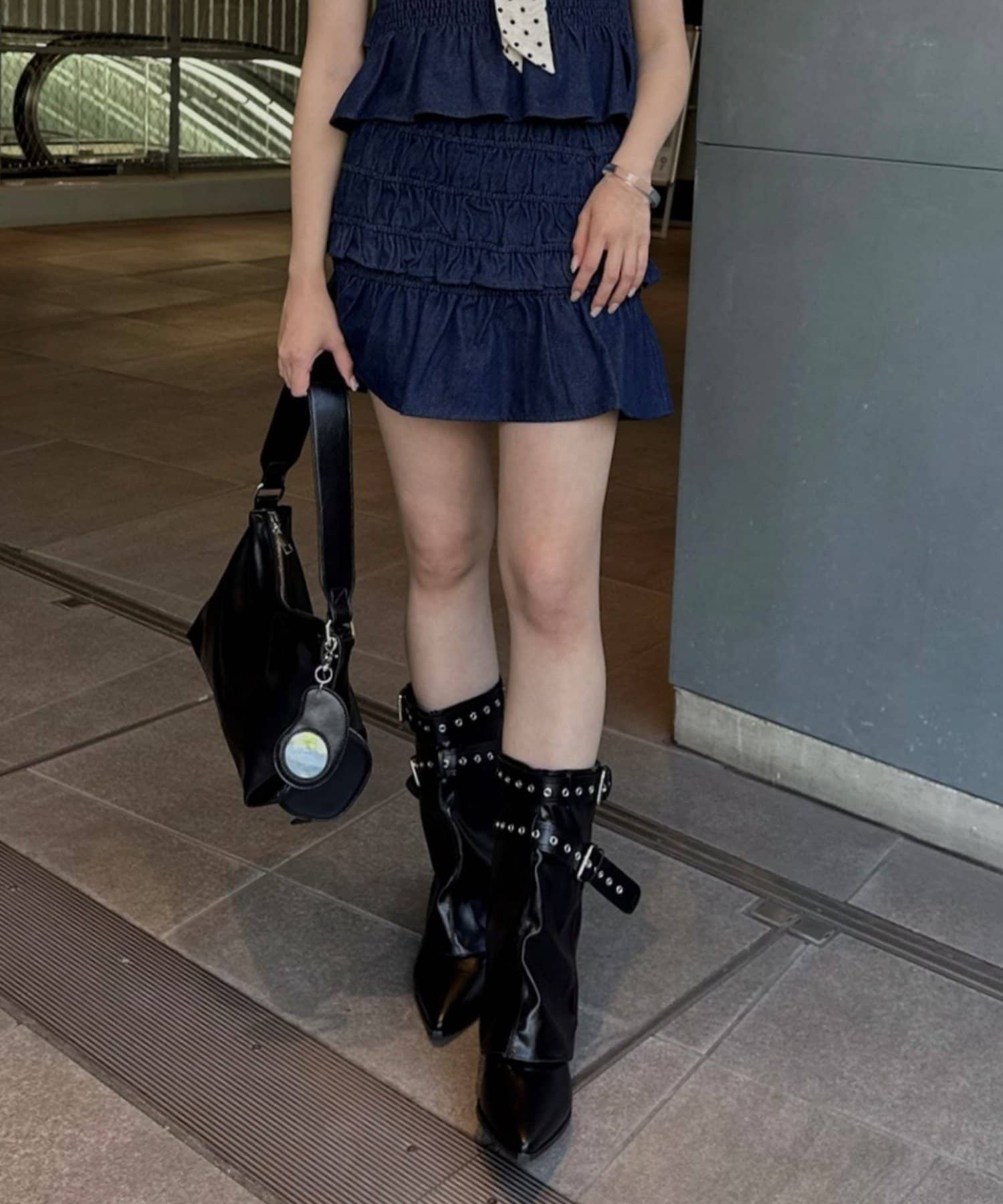mline(エムライン) [mline]シャーリングミニスカ
