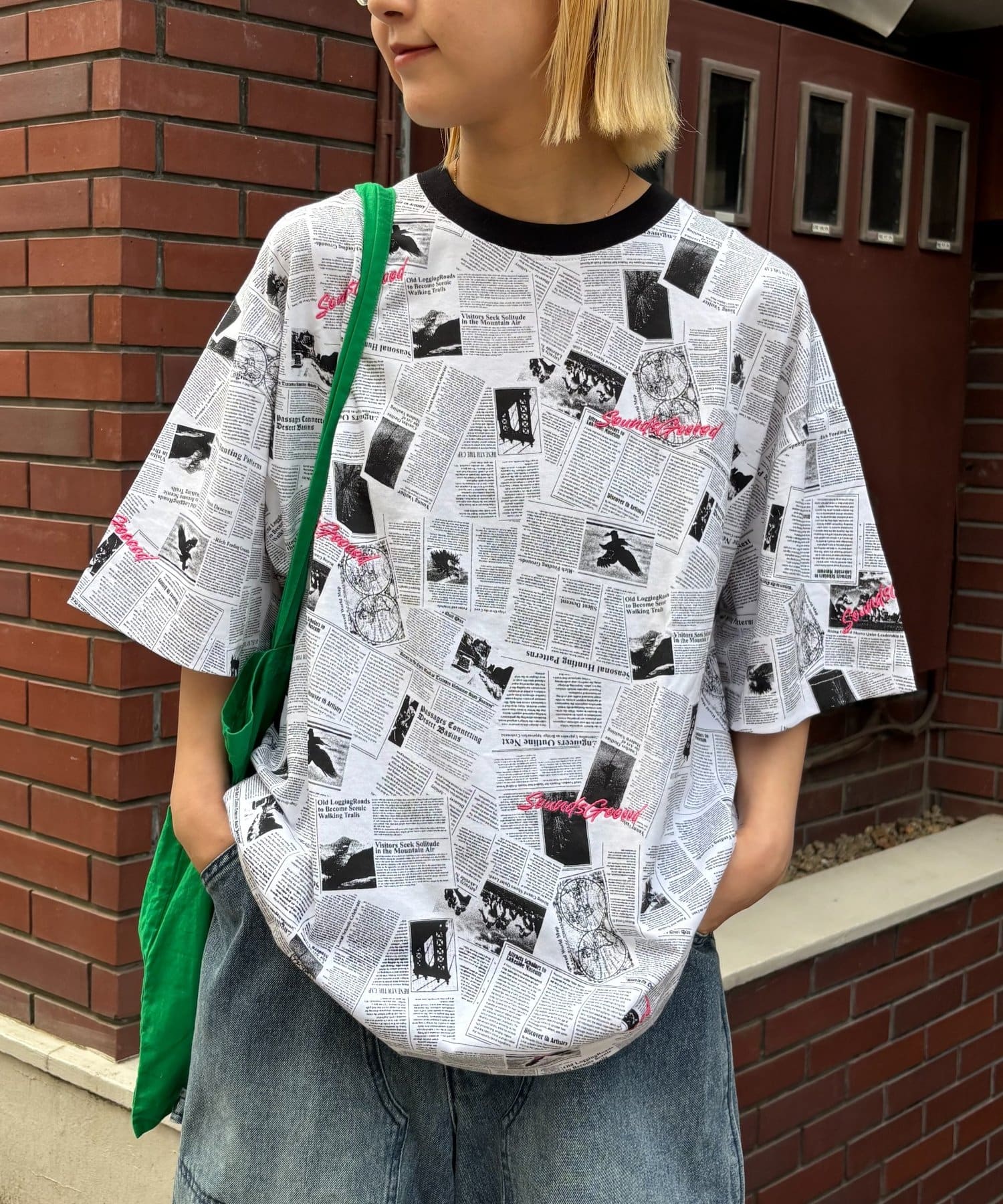 CIAOPANIC TYPY(チャオパニックティピー) 【SOUNDS GOOOOD】ニュースペーパーTEE