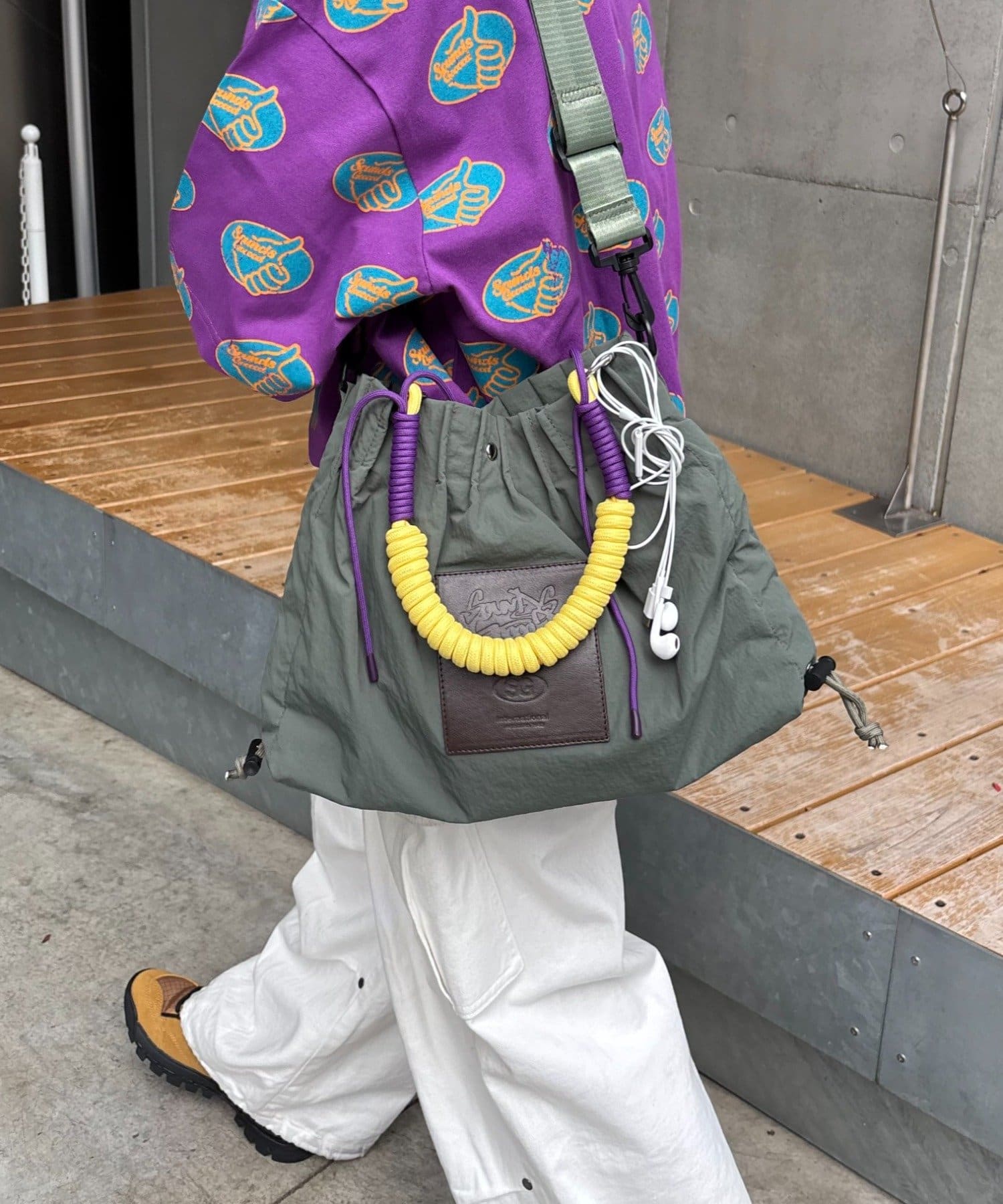 CIAOPANIC TYPY(チャオパニックティピー) 【SOUNDS GOOOOD】2WAYナイロンタックギャザーパラコードBAG