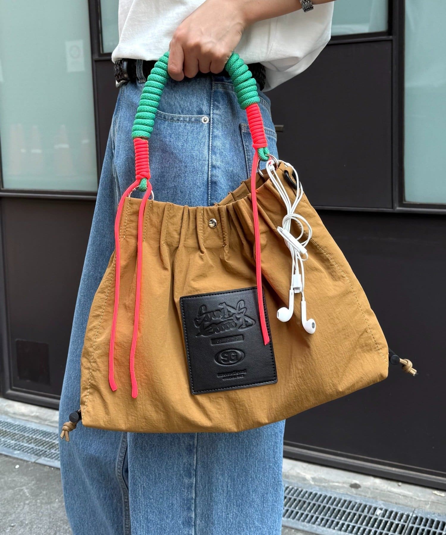 CIAOPANIC TYPY(チャオパニックティピー) 【SOUNDS GOOOOD】【新色追加】2WAYナイロンタックギャザーパラコードBAG