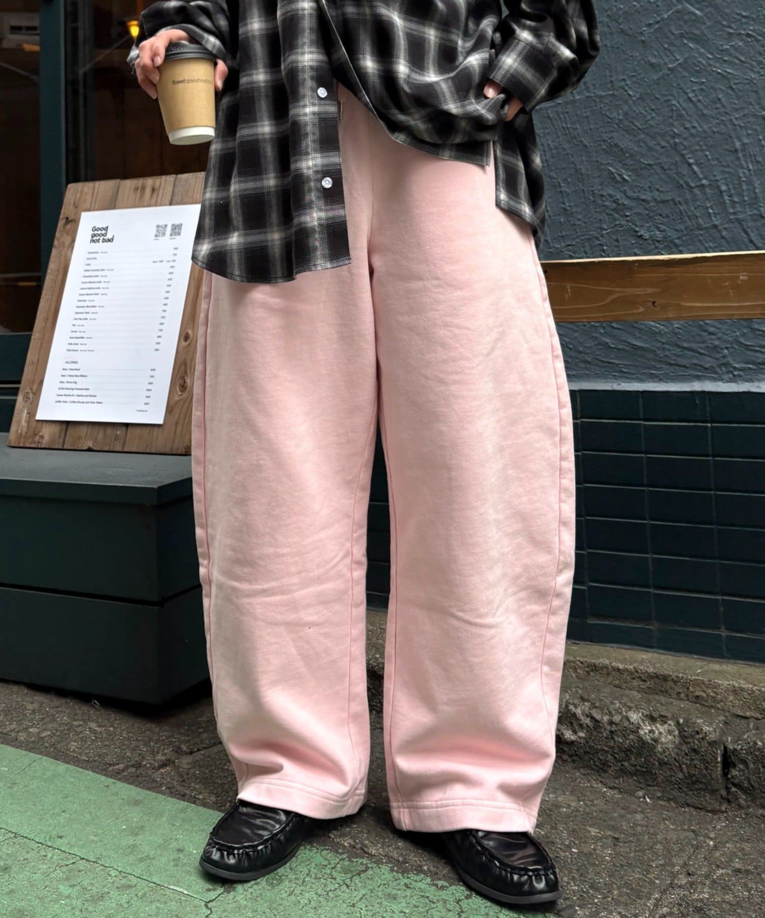 OUTLET(アウトレット) 【CIAOPANIC TYPY】ピグメント裏毛スウェットカーブパンツ