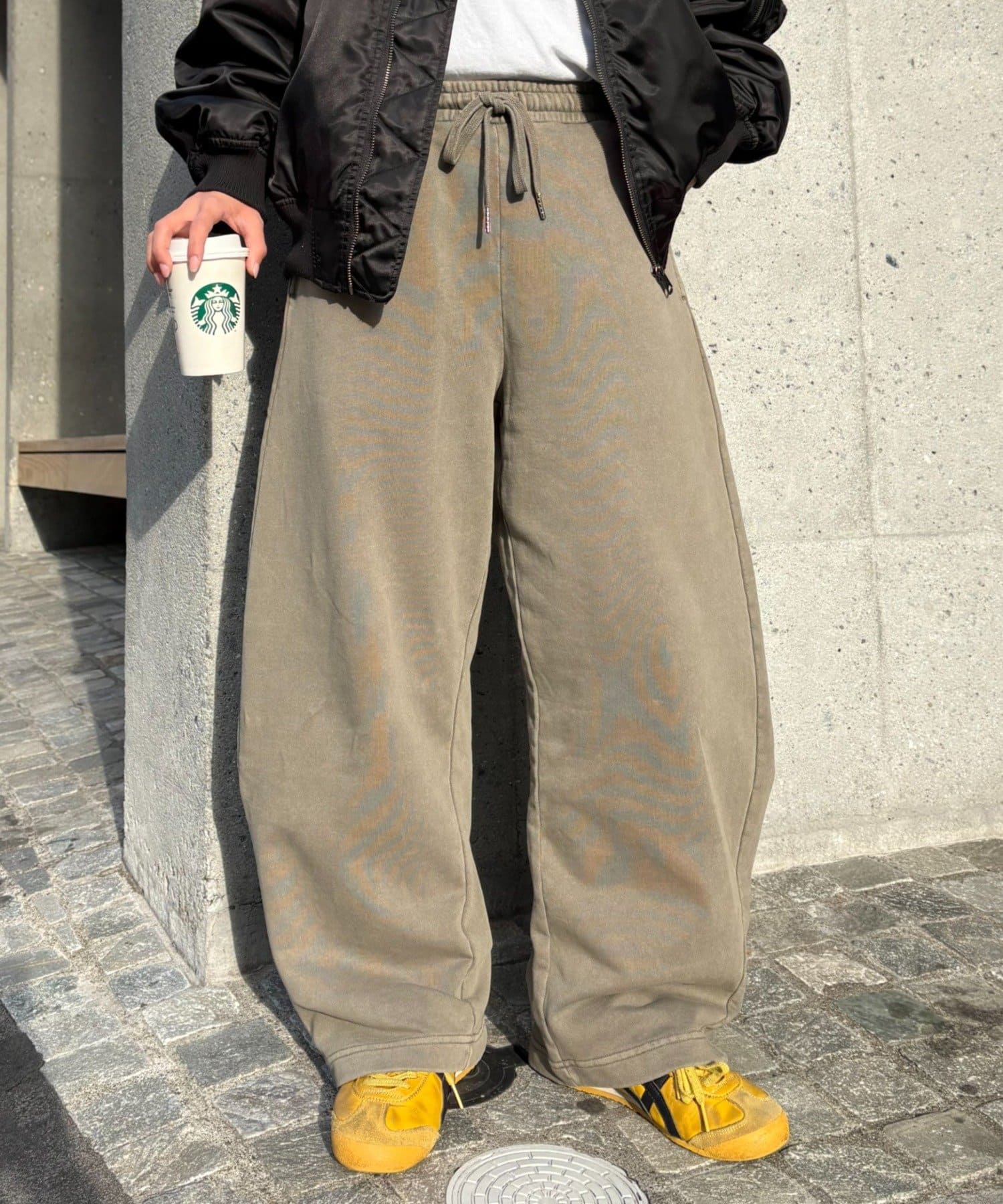 OUTLET(アウトレット) 【CIAOPANIC TYPY】ピグメント裏毛スウェットカーブパンツ