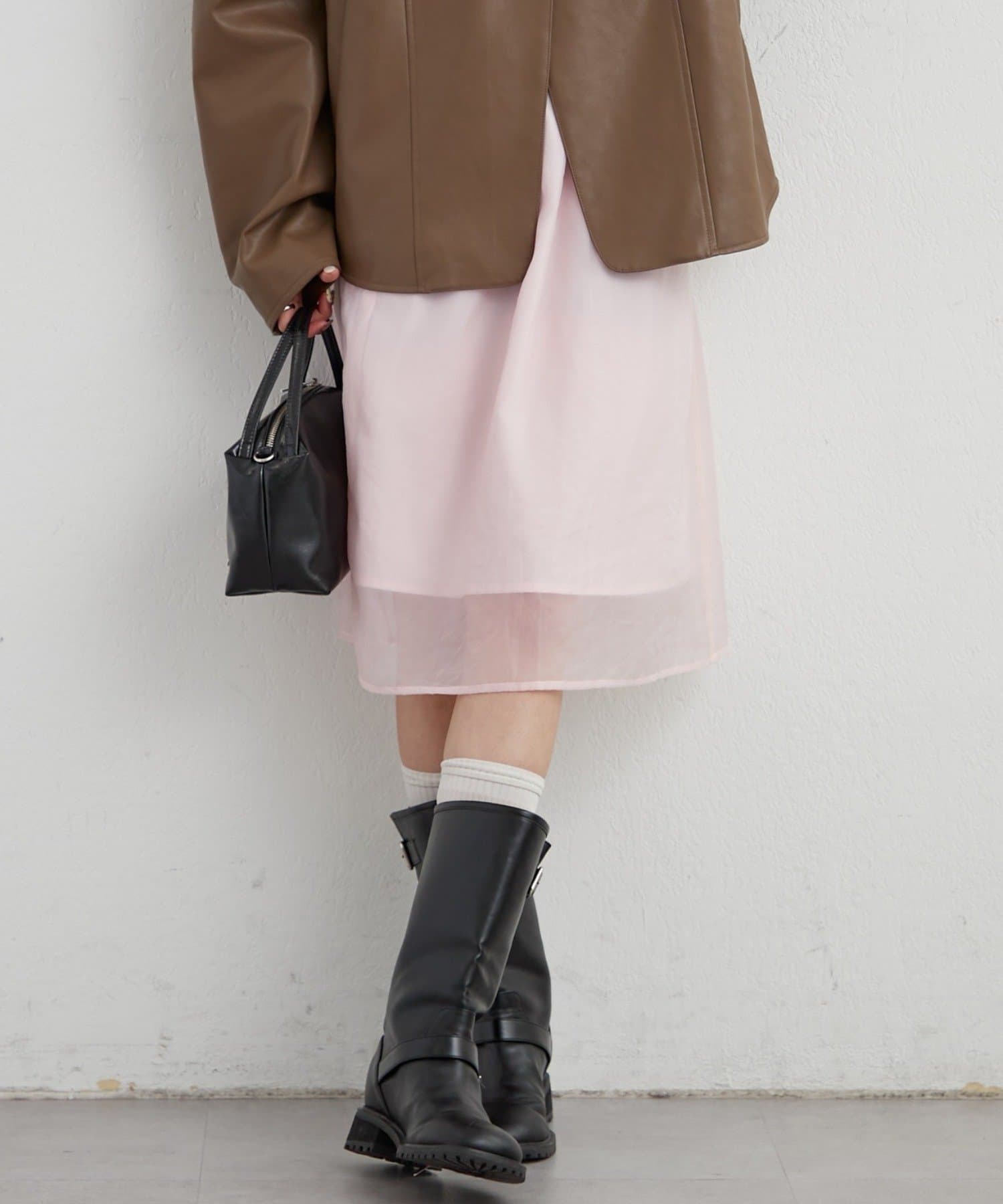 OUTLET(アウトレット) 【mystic】シアーミドルスカート