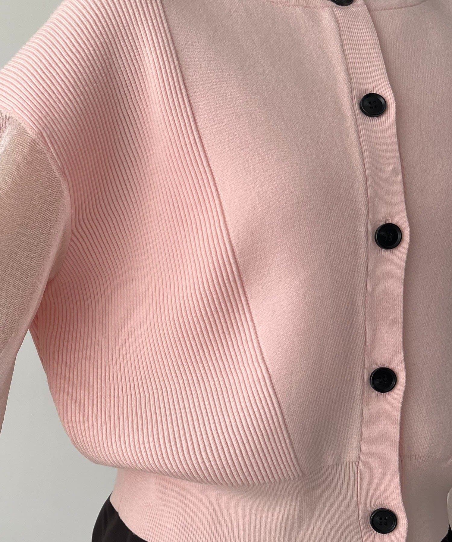 OUTLET(アウトレット) 【CAPRICIEUX LE'MAGE】シアースリーブショートカーディガン