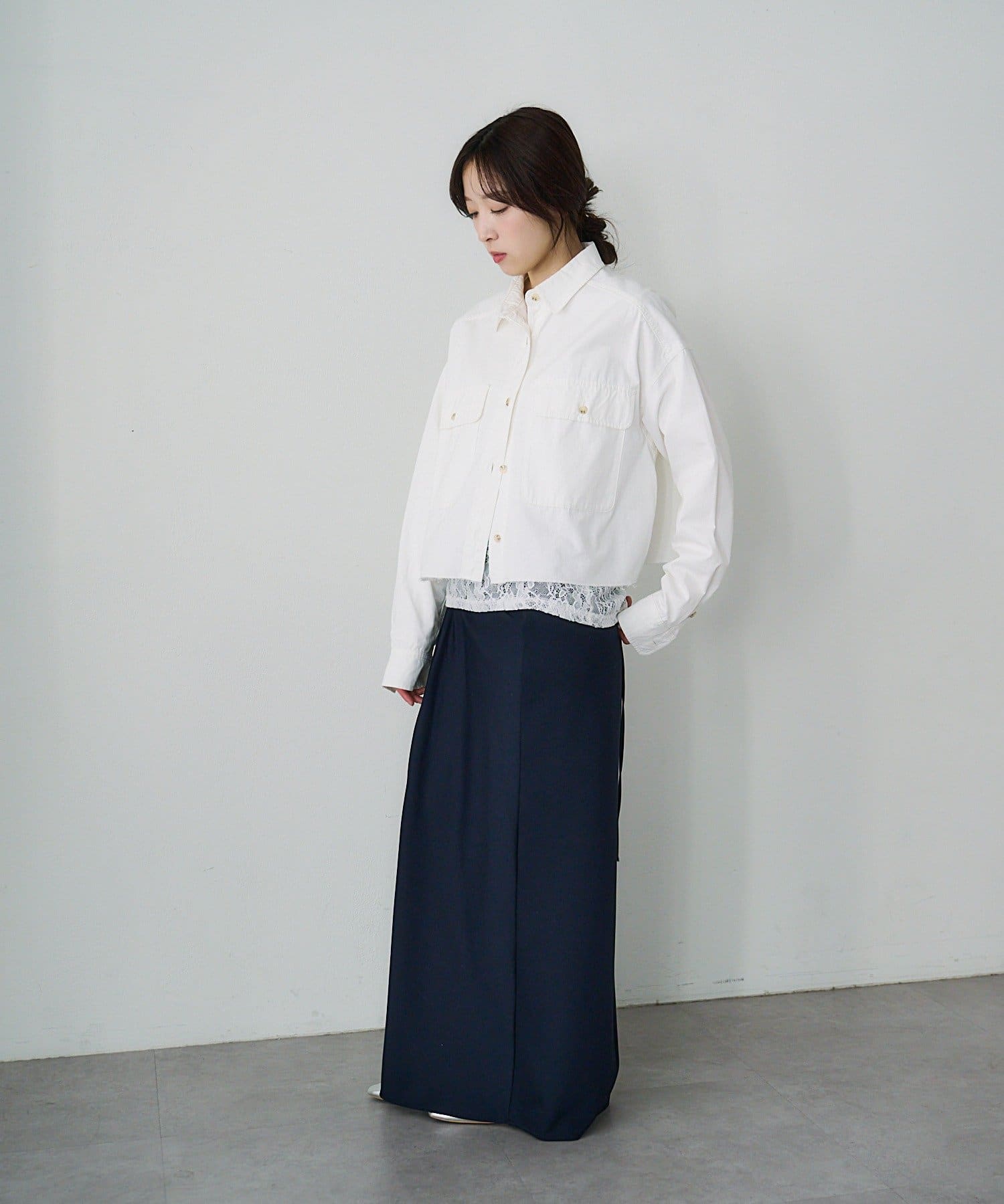 OUTLET(アウトレット) 【SHENERY】デニムオーバーショートシャツ