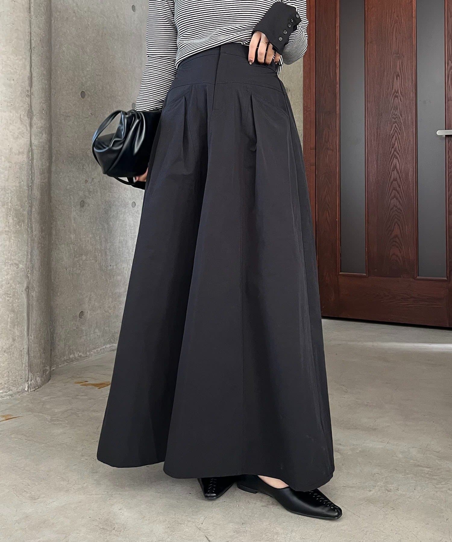 OUTLET(アウトレット) 【CAPRICIEUX LE'MAGE】切替コットンフレアスカート