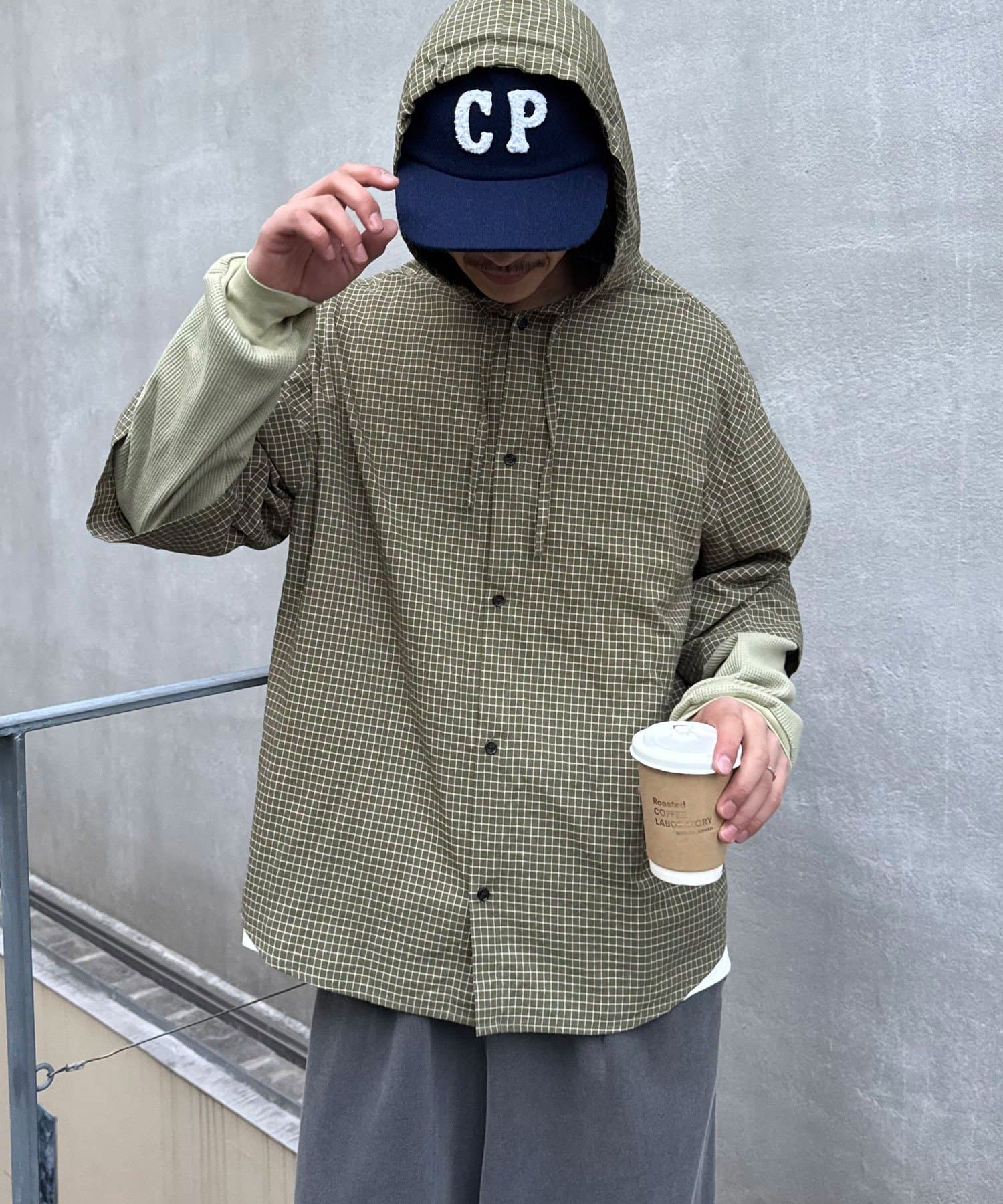 OUTLET(アウトレット) 【Ciaopanic】ワッフル袖切替シャツパーカー