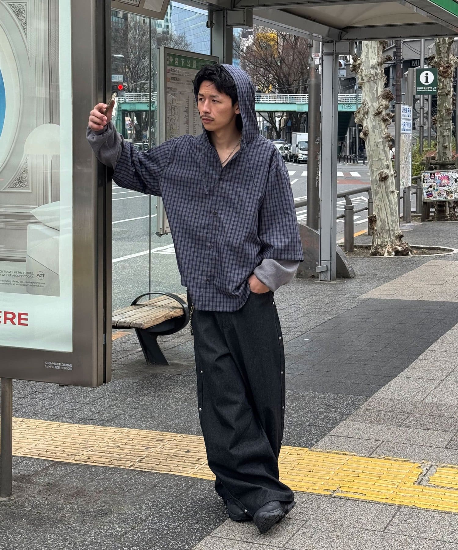 OUTLET(アウトレット) 【Ciaopanic】ワッフル袖切替シャツパーカー