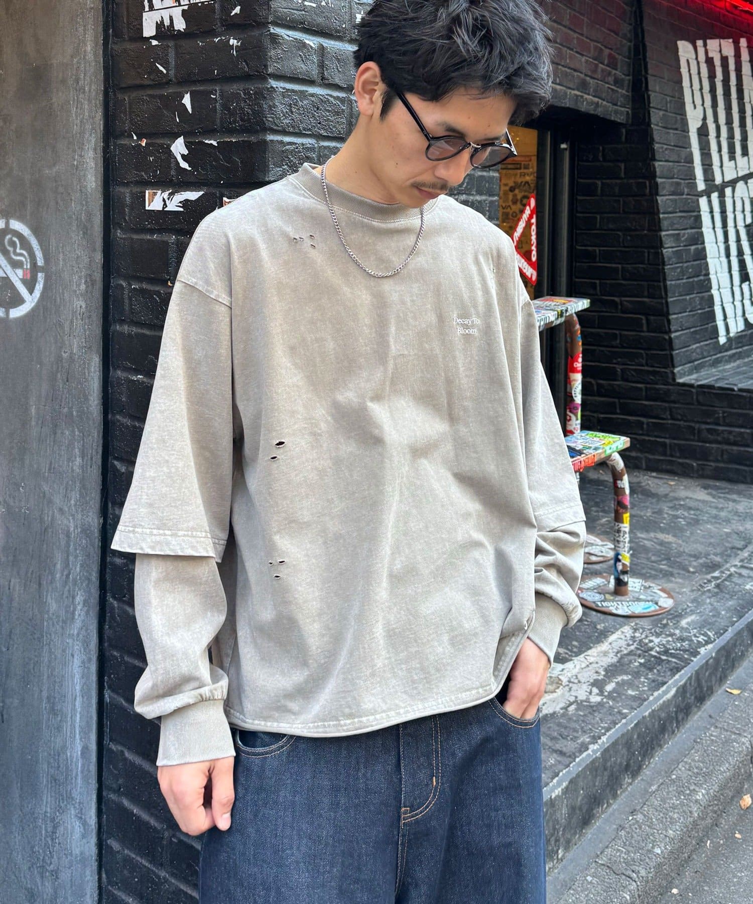 OUTLET(アウトレット) 【Ciaopanic】ピグメントレイヤードロンTEE