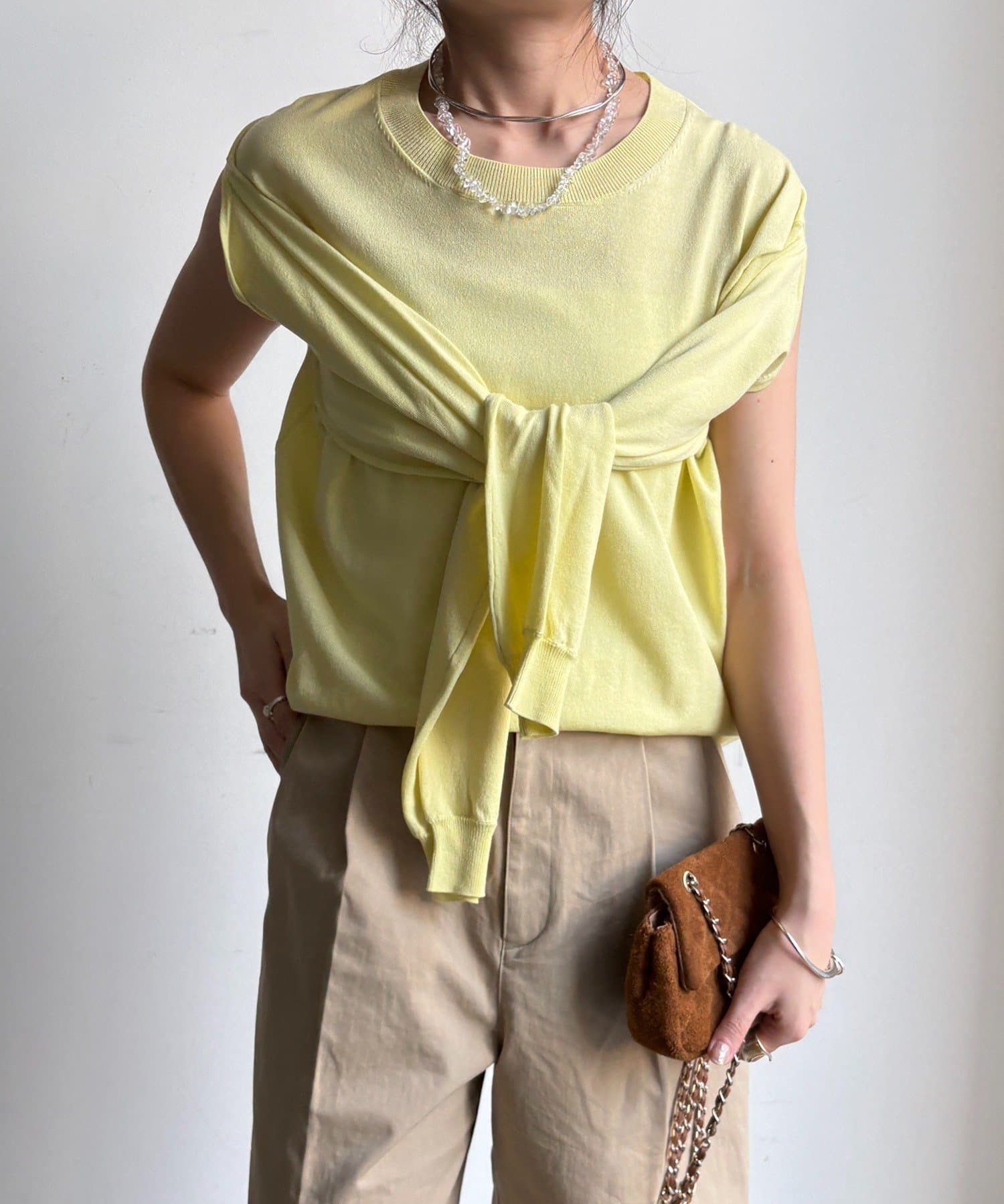 OUTLET(アウトレット) 【DouDou】スリット2WAYニット