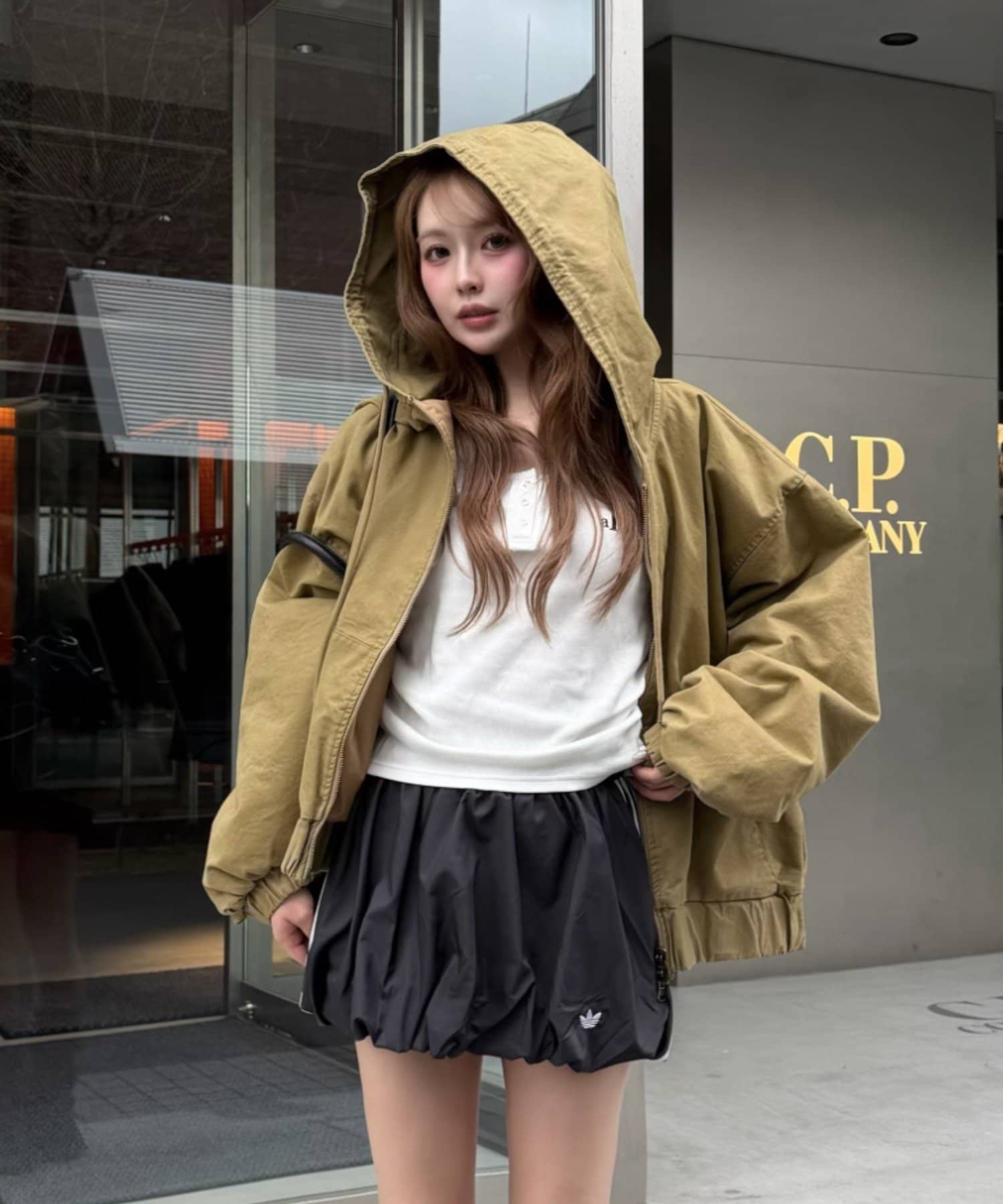 OUTLET(アウトレット) 【RAY CASSIN】オーバーサイズフードダブルジップパーカー / ブルゾン