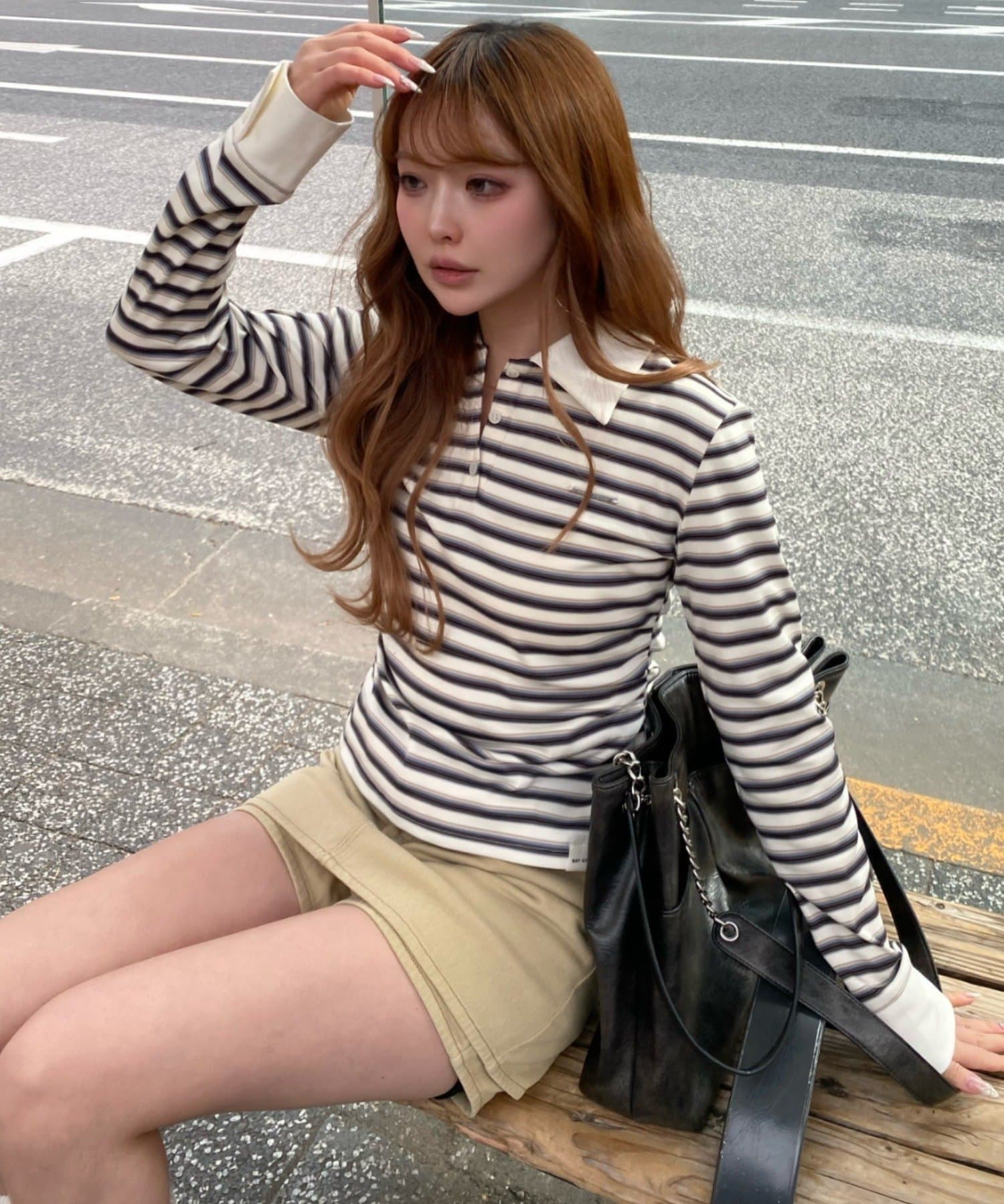 OUTLET(アウトレット) 【RAY CASSIN】レイヤード台形スカパン