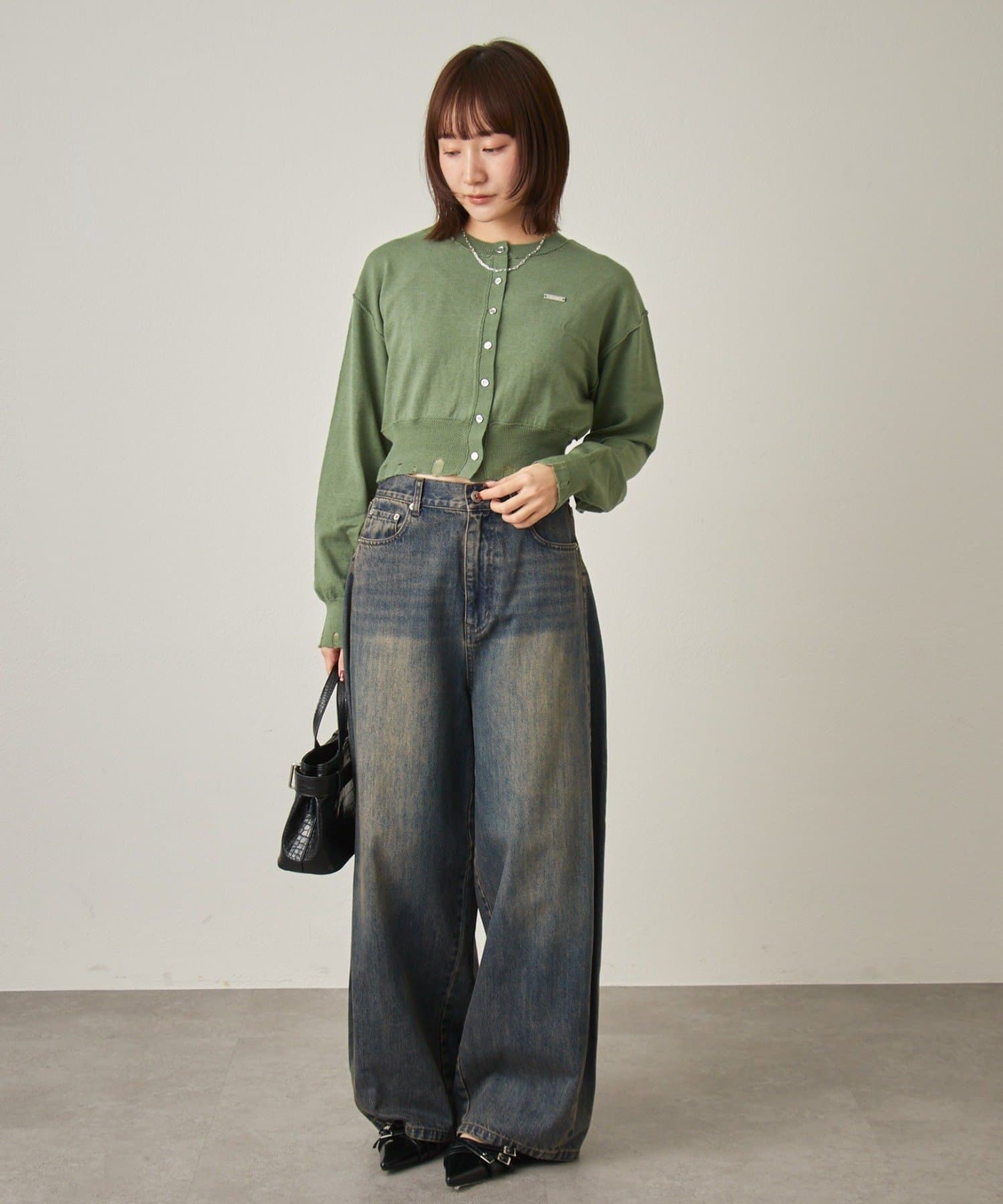 OUTLET(アウトレット) 【mline】メランジ コンパクトニット