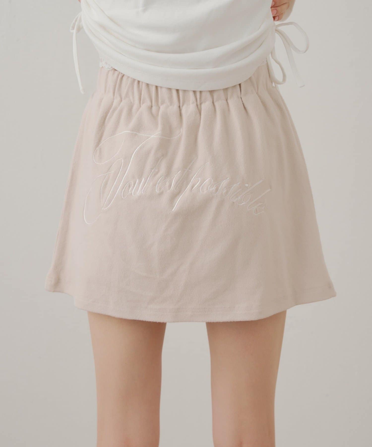 OUTLET(アウトレット) 【Chico】バックロゴタイトミニスカート