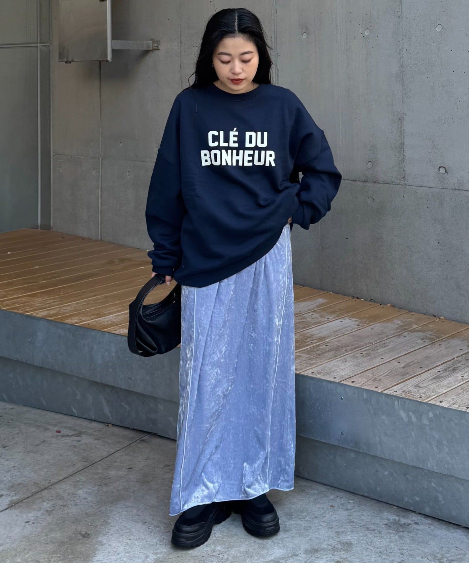 OUTLET(アウトレット) 【CIAOPANIC TYPY】クラッシュベロアメロウ切替スカート