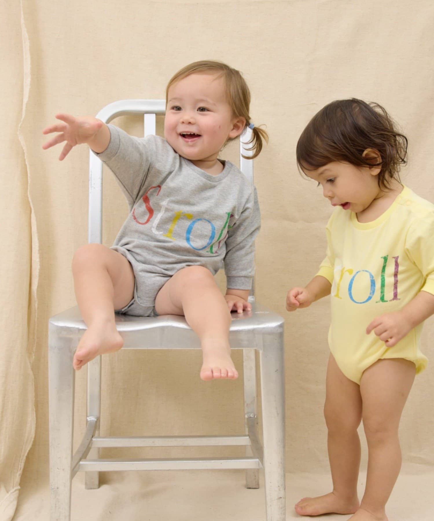 OUTLET(アウトレット) 【CIAOPANIC TYPY】【BABY】ミニ裏毛かすれカラーロゴロンパース