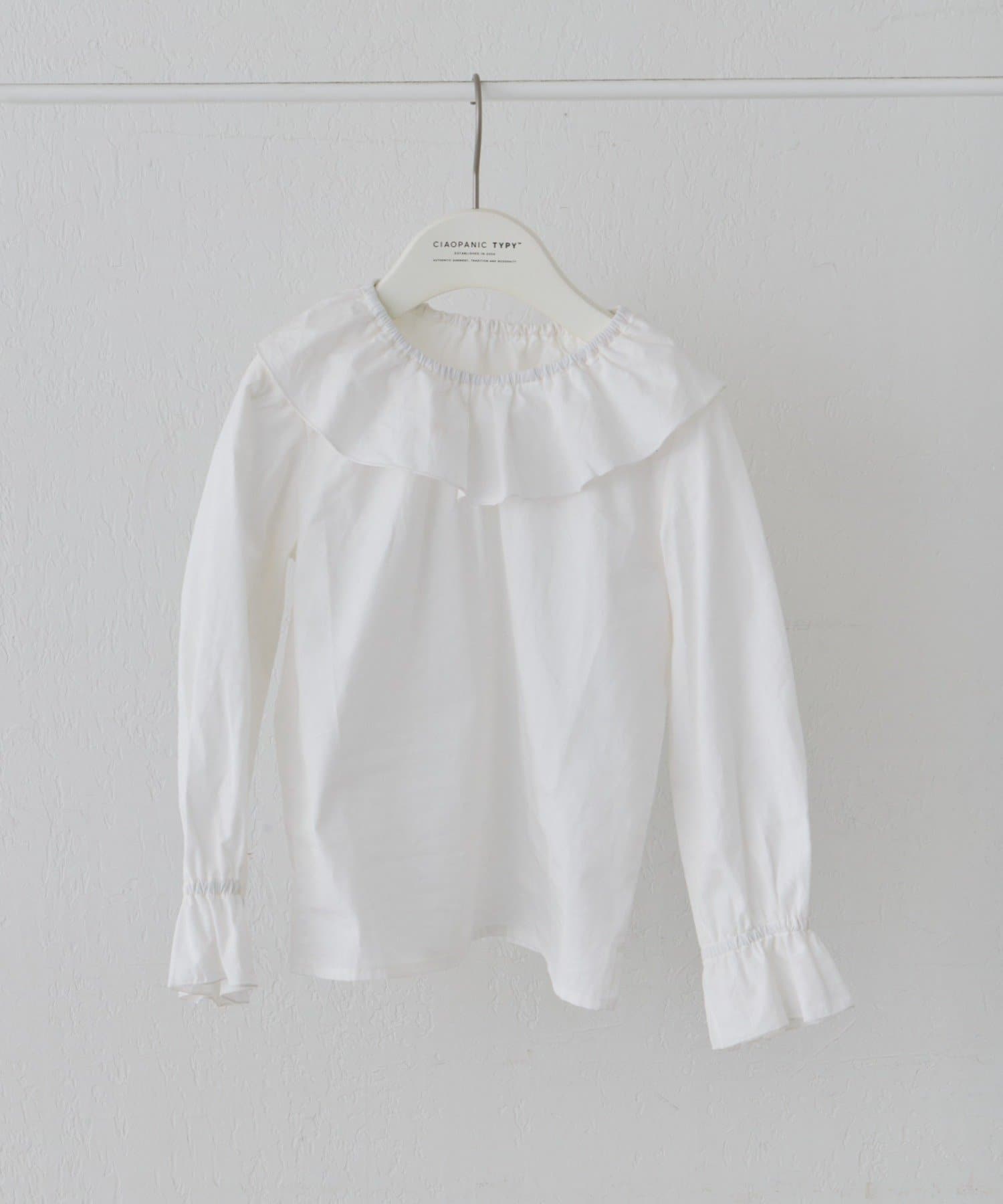 OUTLET(アウトレット) 【CIAOPANIC TYPY】【KIDS】フリル襟シャツブラウス