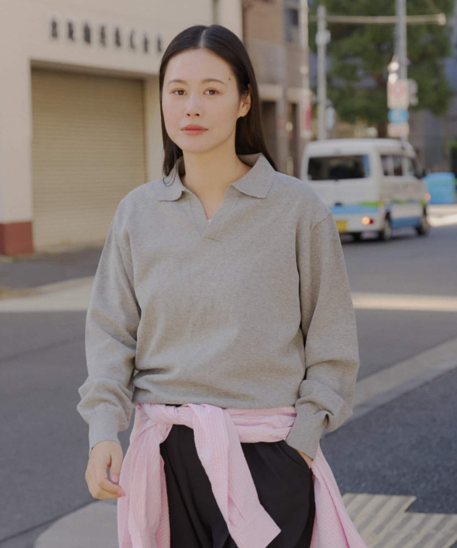 OUTLET(アウトレット) 【Kastane】【WHIMSIC】ファインニットスキッパーポロシャツ