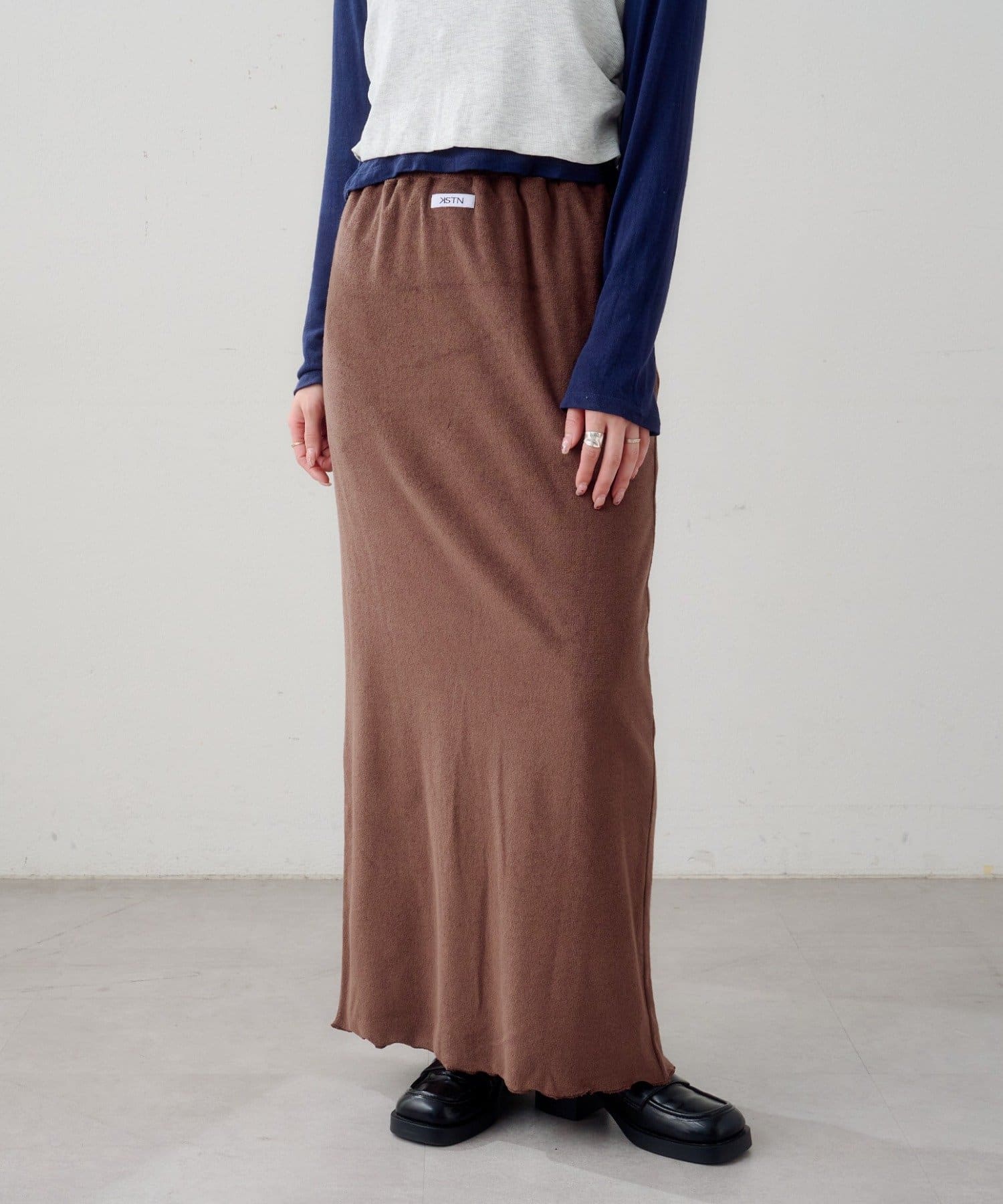 OUTLET(アウトレット) 【Kastane】B パイルロングスカート