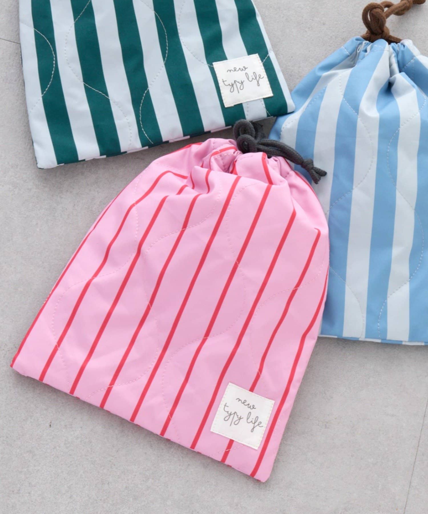 OUTLET(アウトレット) 【CIAOPANIC TYPY】【KIDS】ストライプ柄マルチウェイ巾着袋