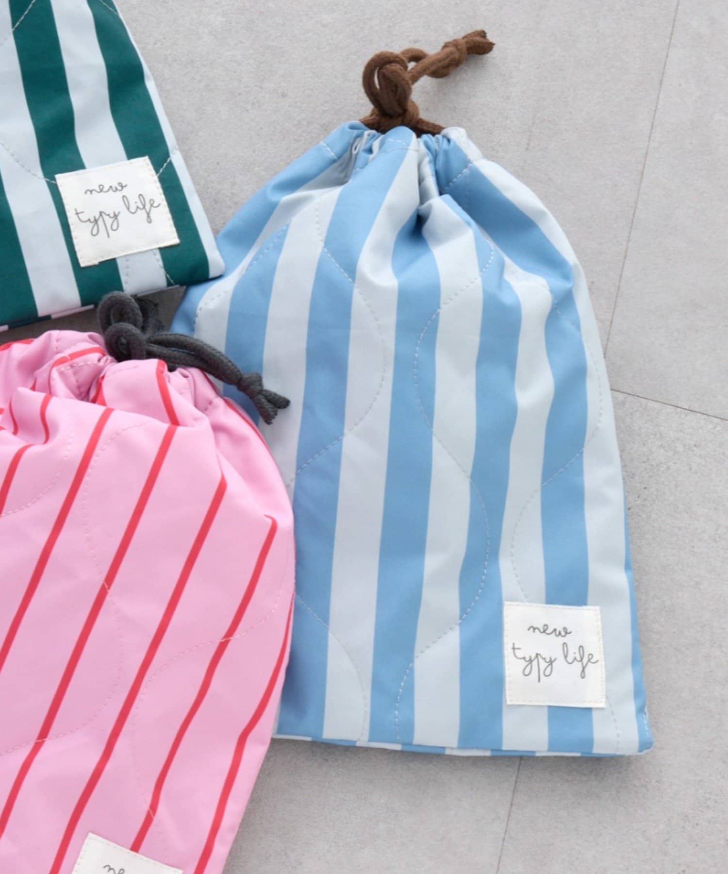 OUTLET(アウトレット) 【CIAOPANIC TYPY】【KIDS】ストライプ柄マルチウェイ巾着袋