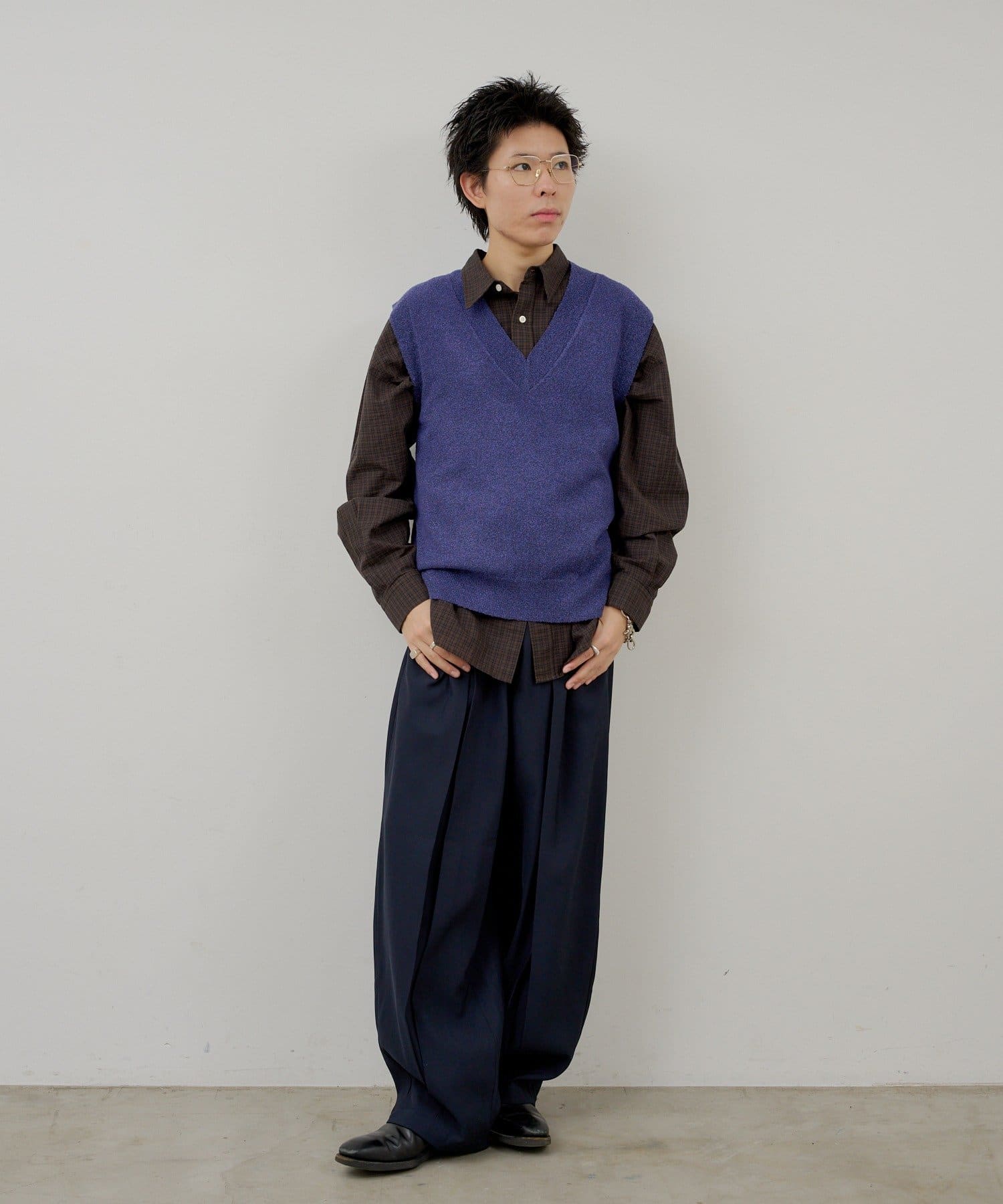 OUTLET(アウトレット) 【Kastane】【WHIMSIC】マイクロチェックシャツ