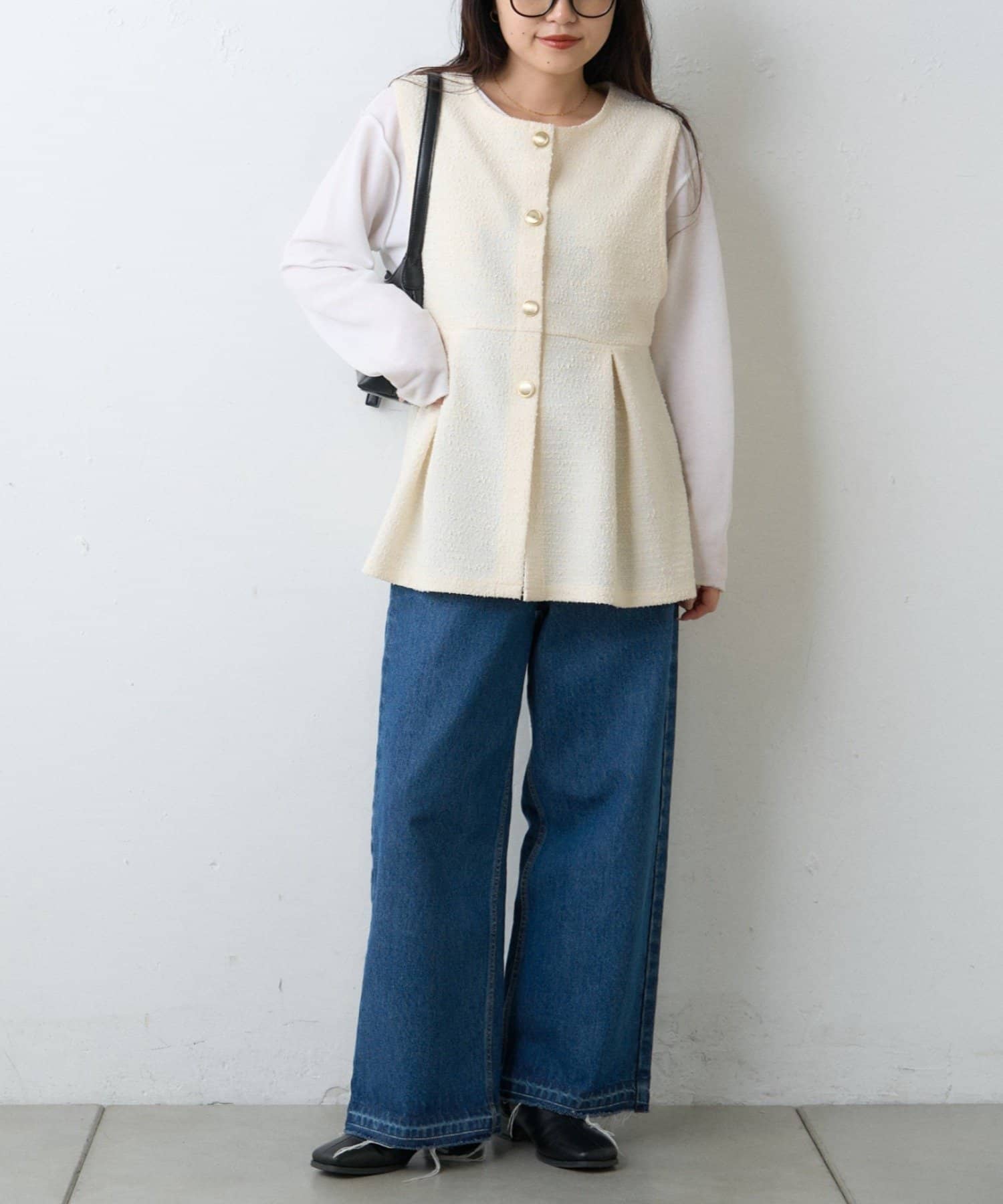 OUTLET(アウトレット) 【CIAOPANIC TYPY】ツイードベスト付きパイピングラインパンツセット