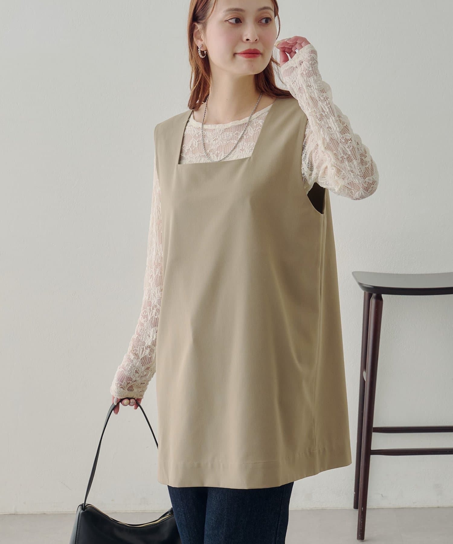 OUTLET(アウトレット) 【Discoat】【Noka】前後2WAYチュニックベスト