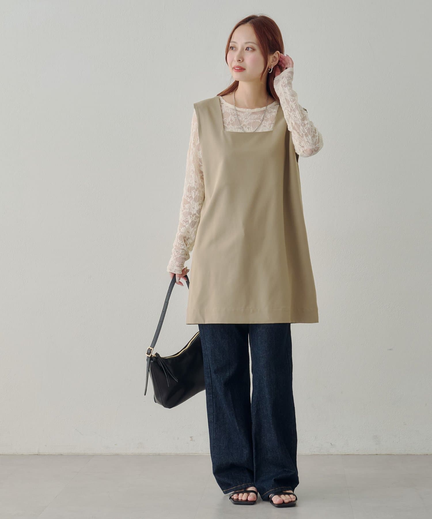 OUTLET(アウトレット) 【Discoat】【Noka】前後2WAYチュニックベスト