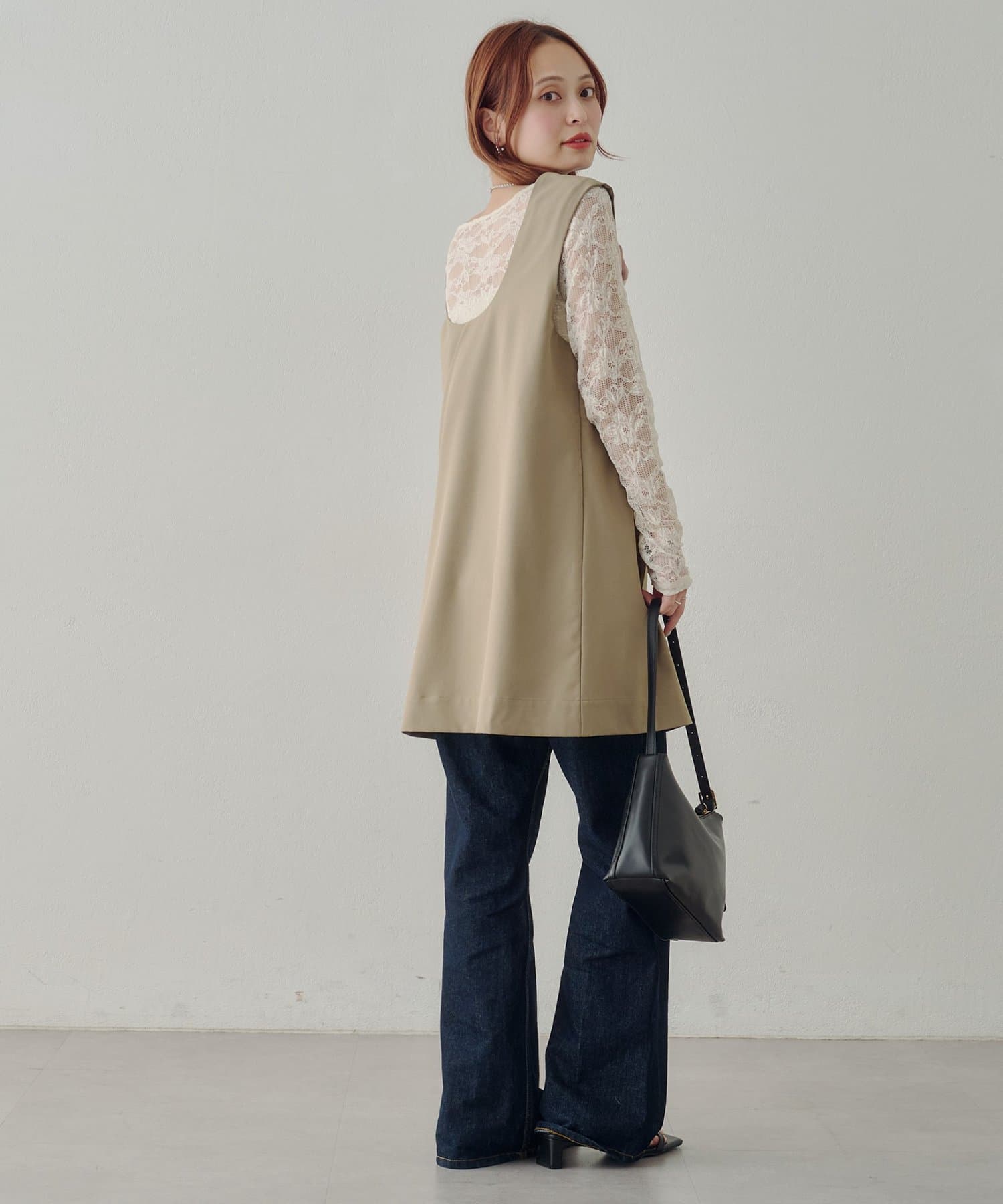 OUTLET(アウトレット) 【Discoat】【Noka】前後2WAYチュニックベスト