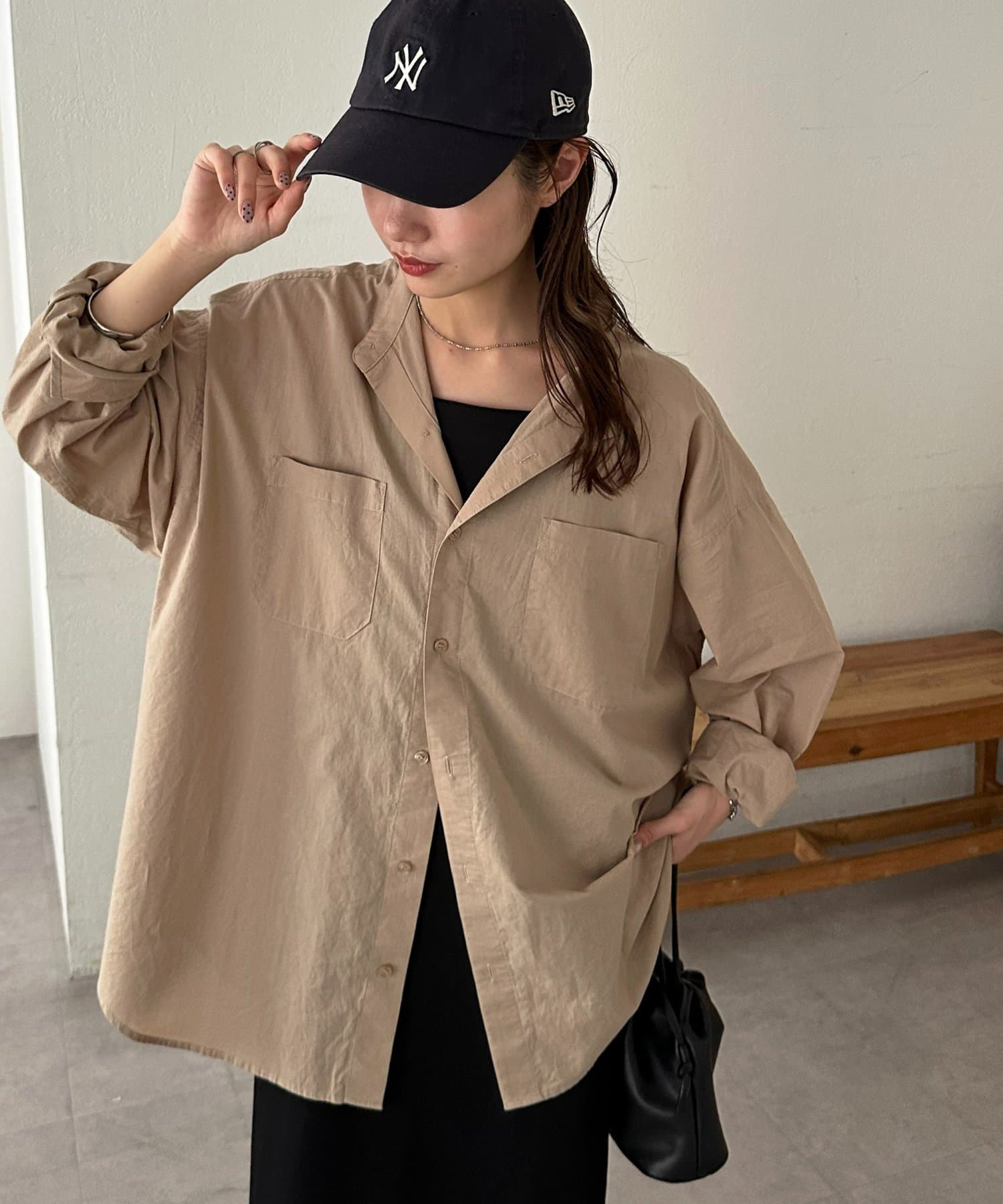 OUTLET(アウトレット) 【Discoat】【Enlude】70ポプリンバンドカラーシャツ