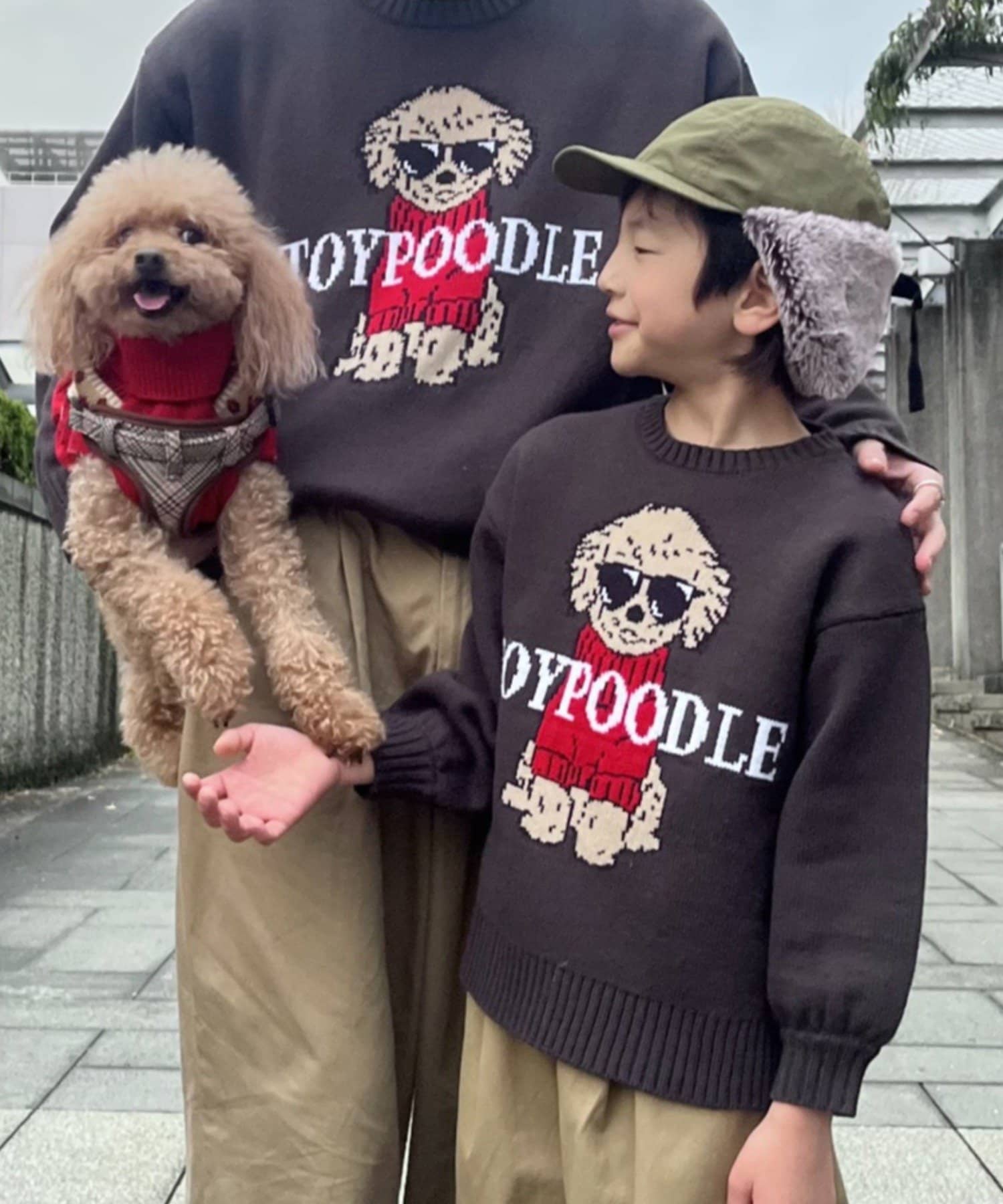 OUTLET(アウトレット) 【CIAOPANIC TYPY】【KIDS】犬ジャガードニット(OSORO)