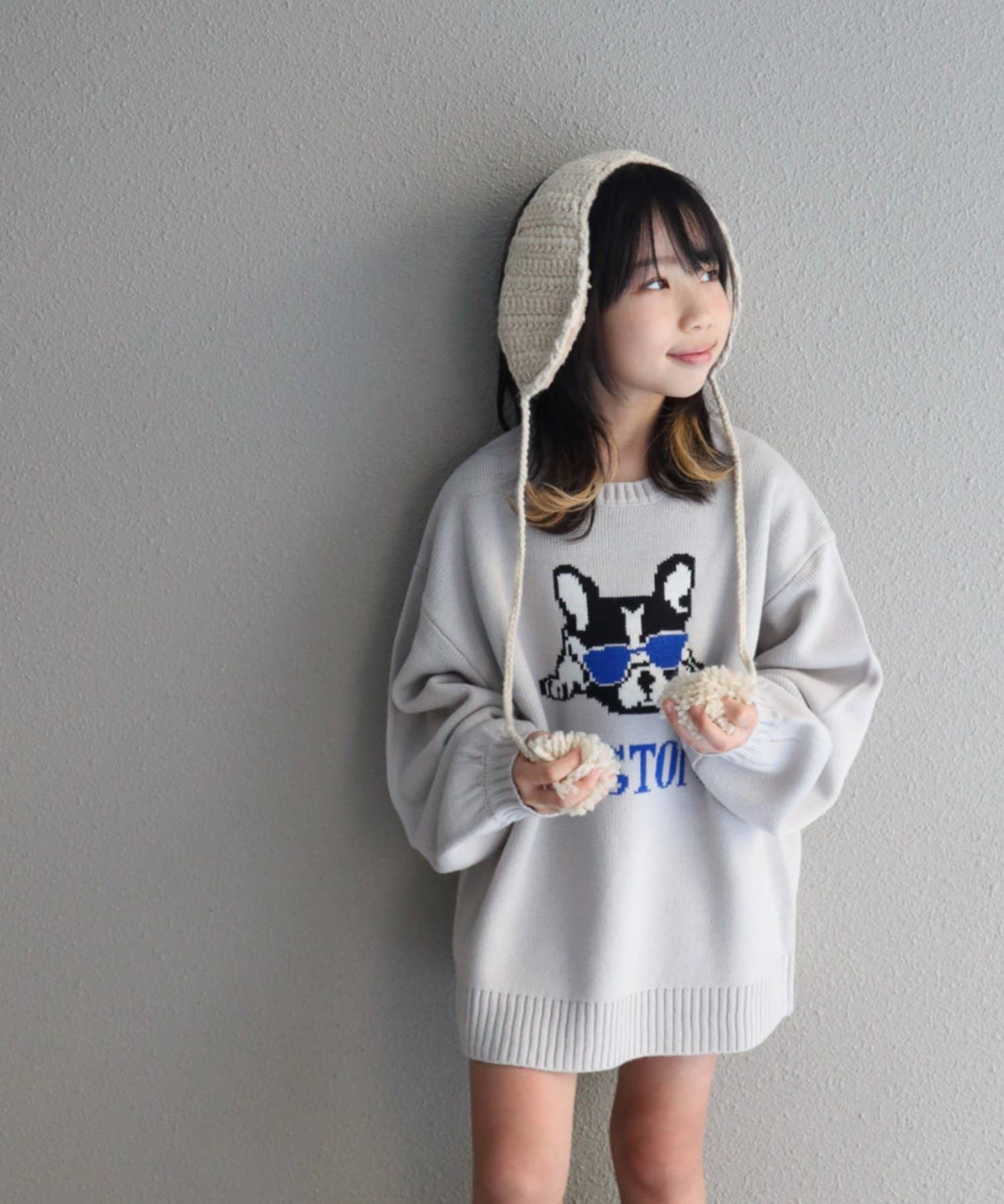 OUTLET(アウトレット) 【CIAOPANIC TYPY】【KIDS】犬ジャガードニット(OSORO)