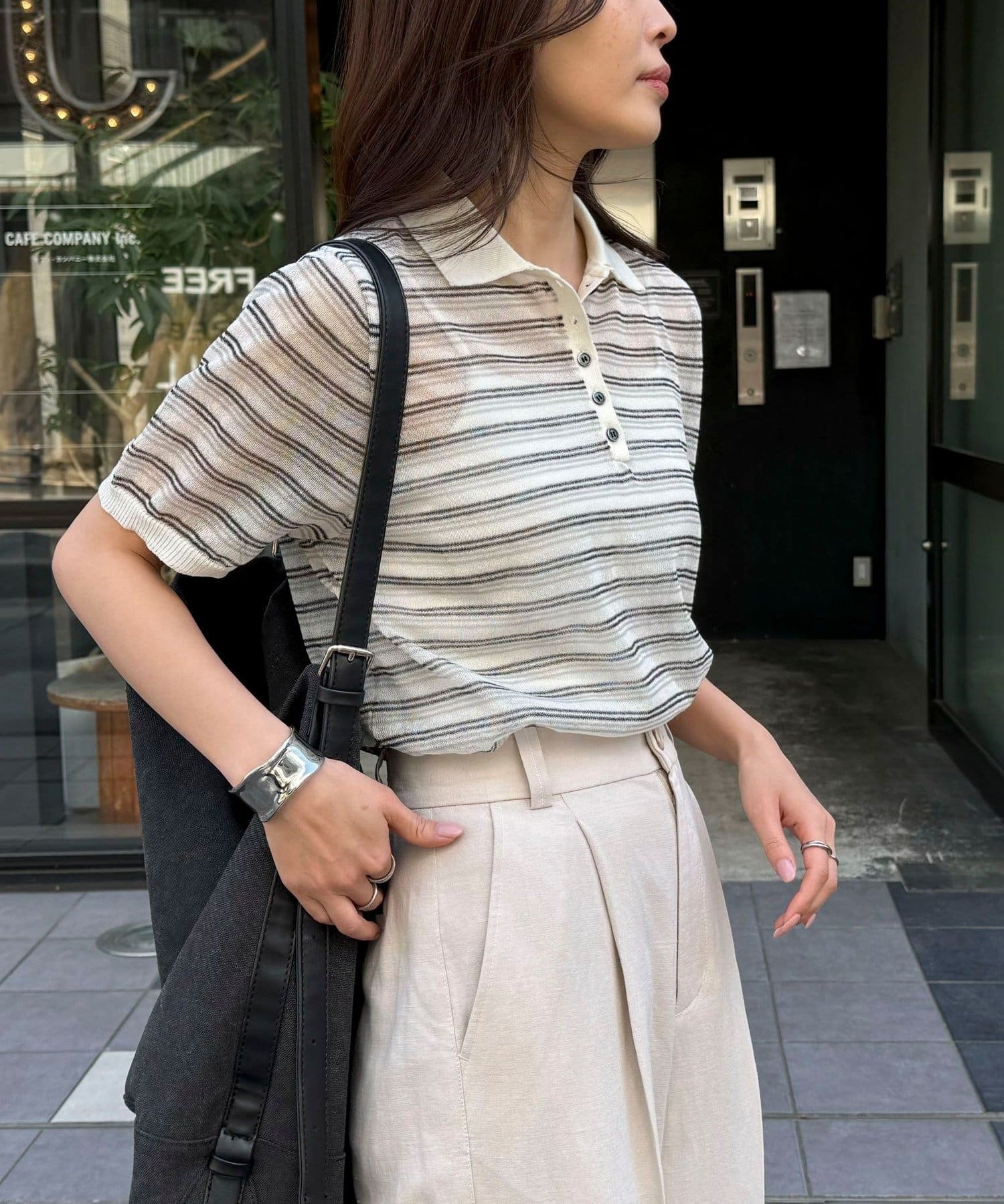 FREDY & GLOSTER(フレディ アンド グロスター) シアーボーダーポロニット