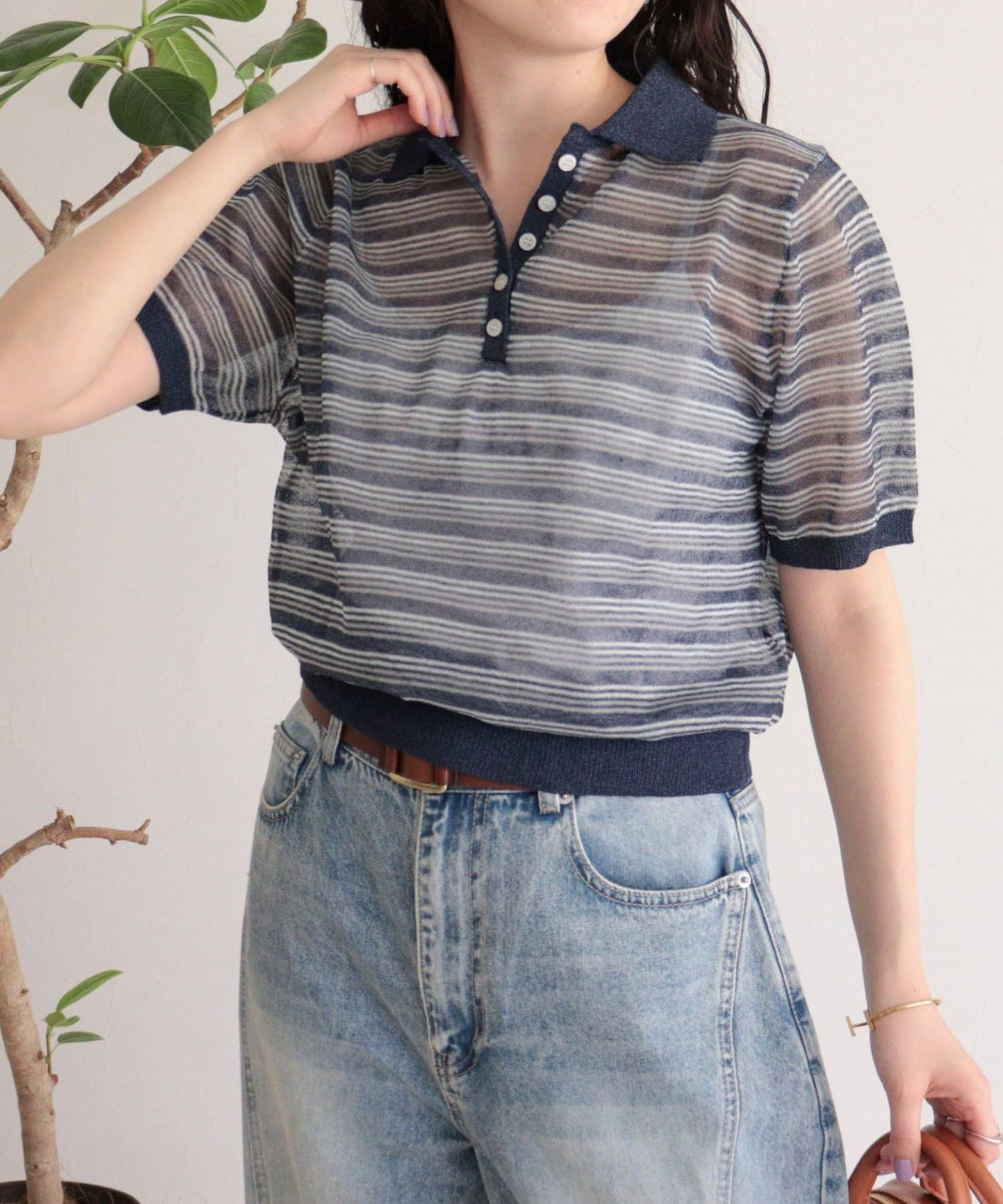 FREDY & GLOSTER(フレディ アンド グロスター) シアーボーダーポロニット