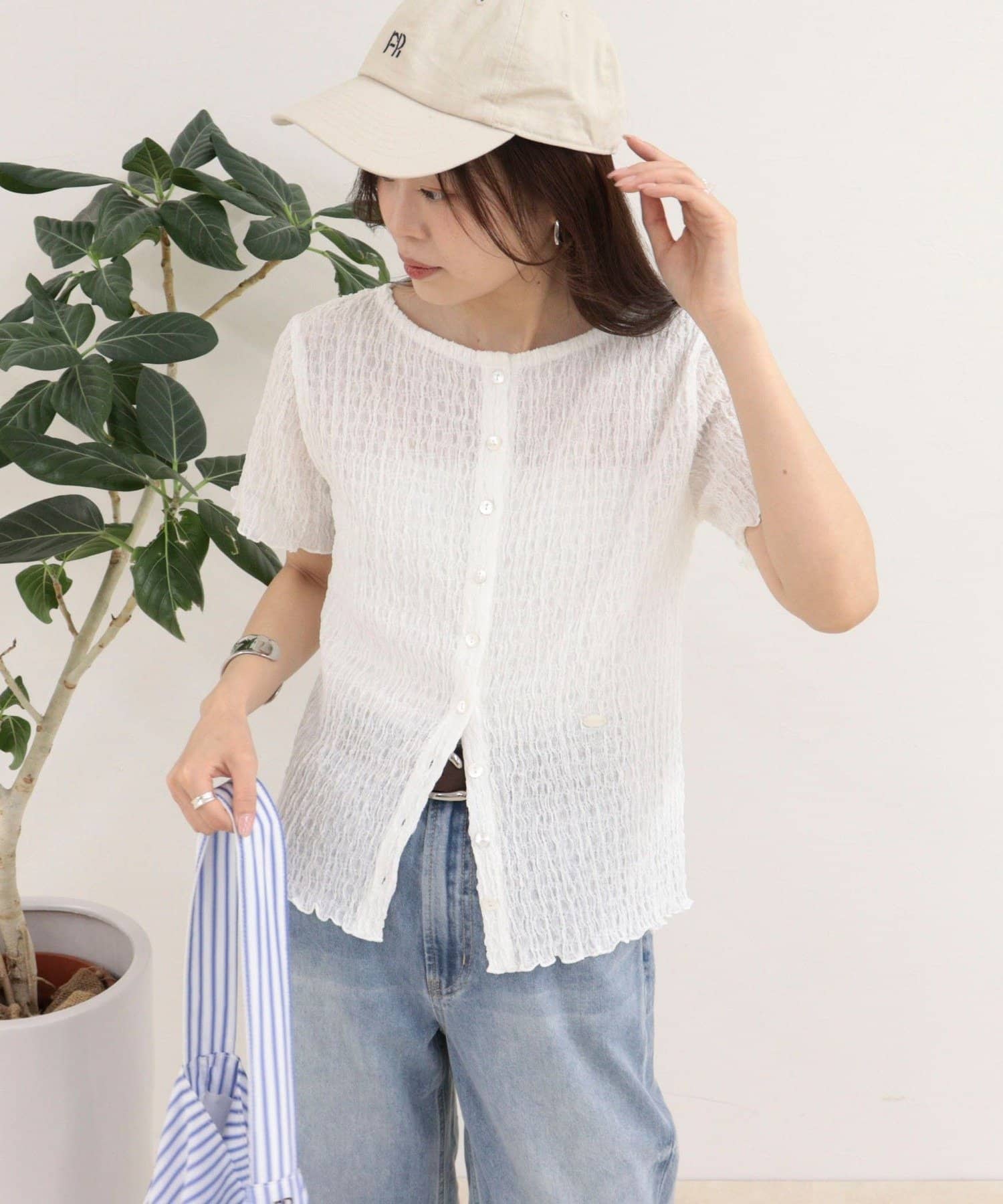 FREDY & GLOSTER(フレディ アンド グロスター) ポコポコ前開きプルオーバーカットソー