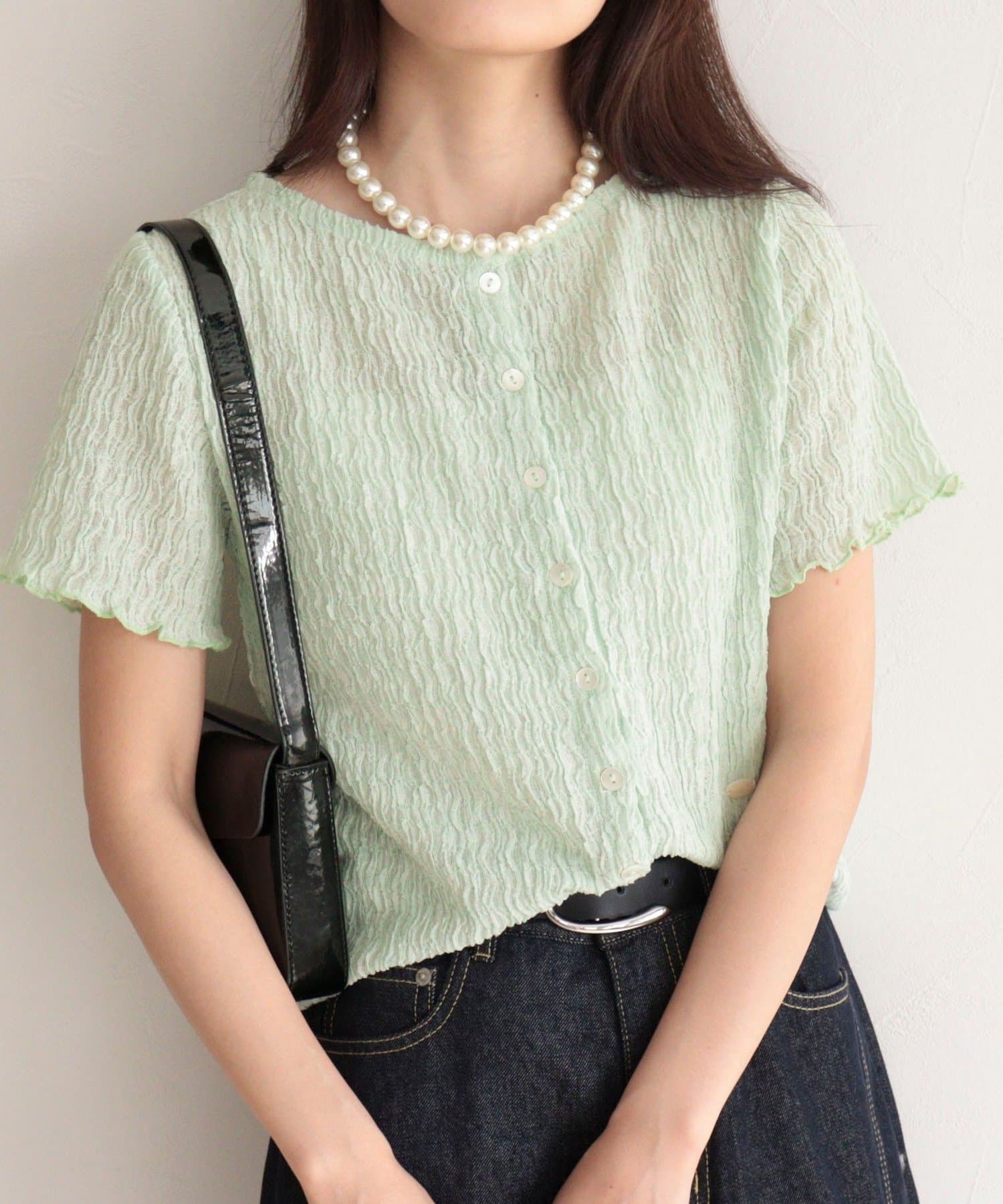 FREDY & GLOSTER(フレディ アンド グロスター) ポコポコ前開きプルオーバーカットソー