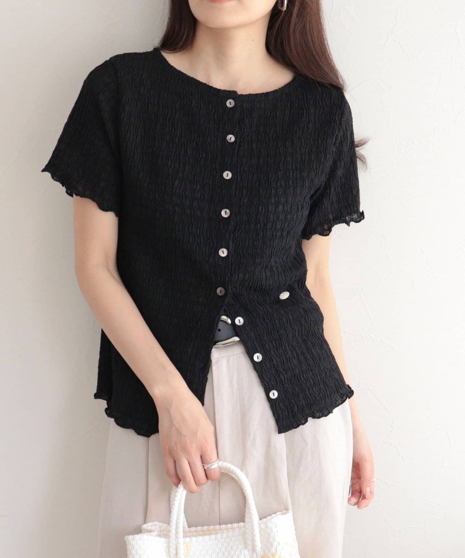 FREDY & GLOSTER(フレディ アンド グロスター) ポコポコ前開きプルオーバーカットソー