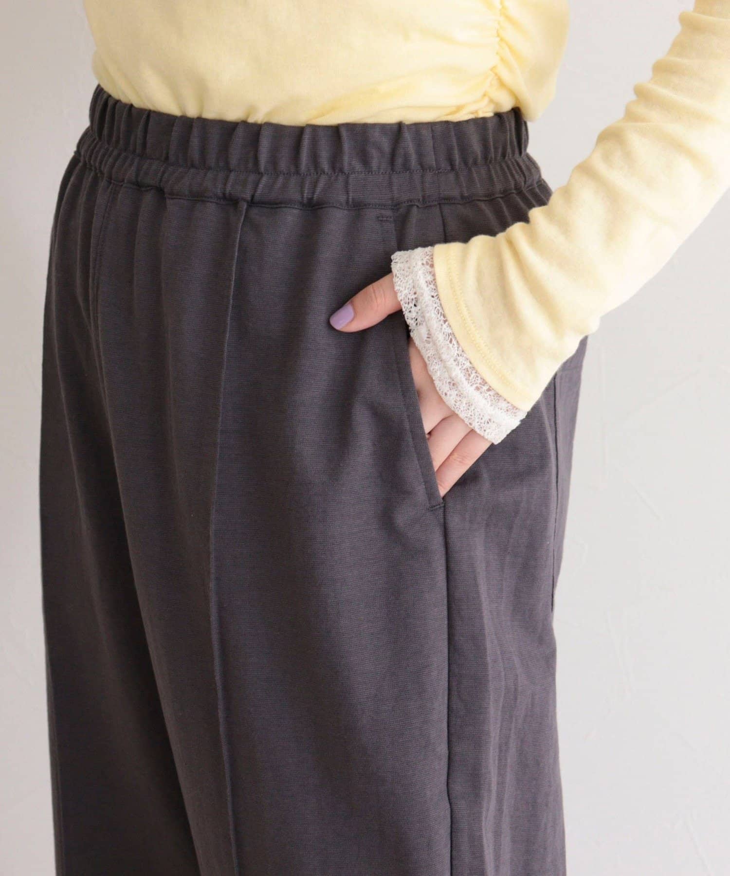 FREDY & GLOSTER(フレディ アンド グロスター) リネン混ハイゲージセンターシームパンツ