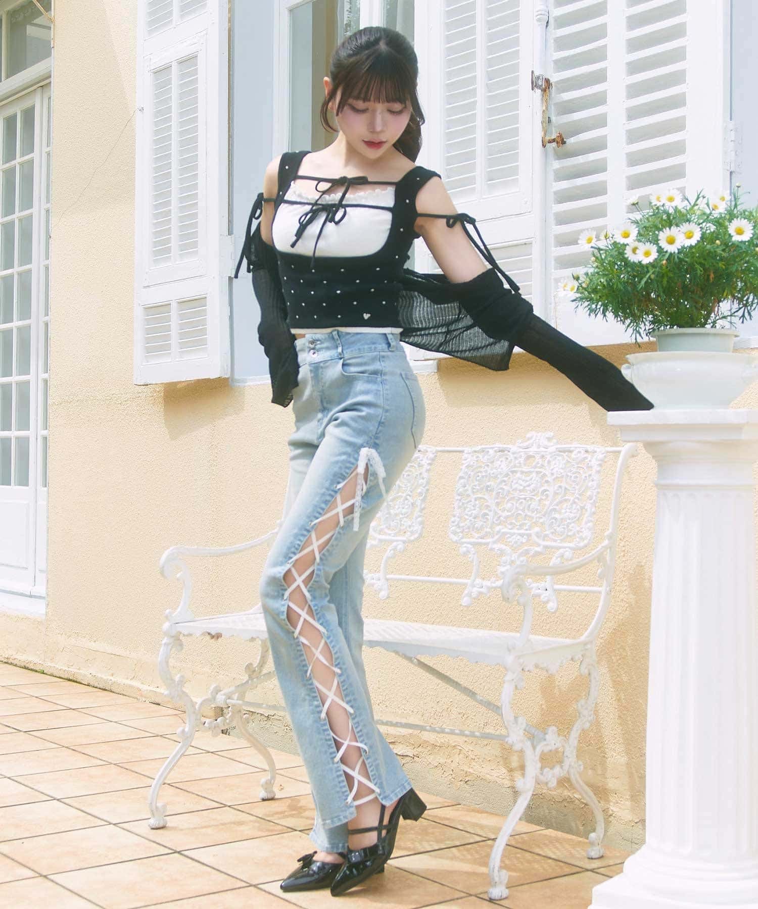 Belle Charme(ベルシャルム) Sheer Light Cardigan