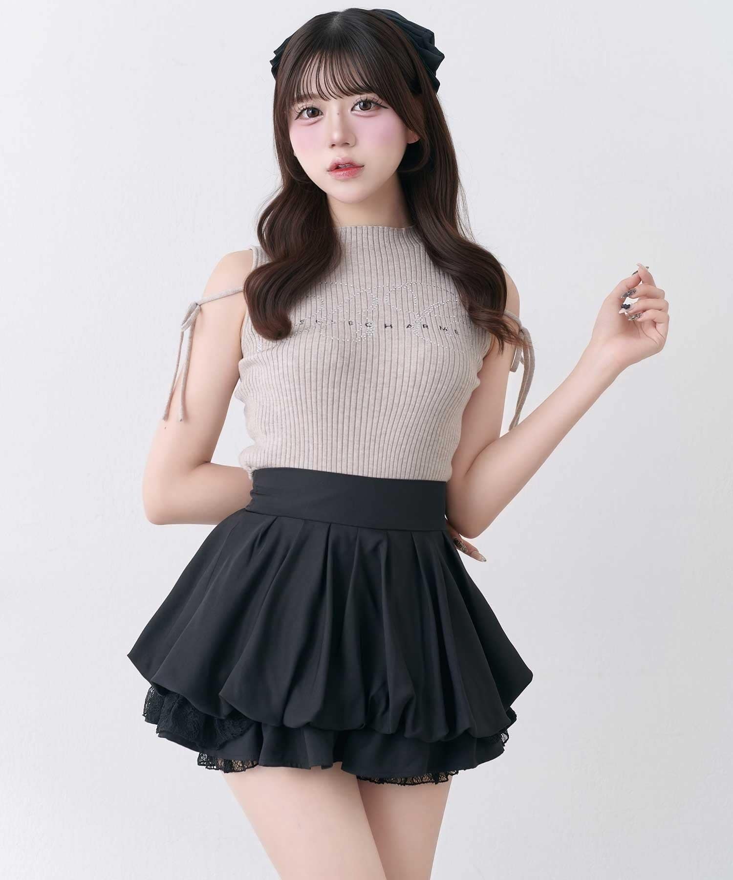 Belle Charme(ベルシャルム) BC Logo Sleeveless Rib Knit